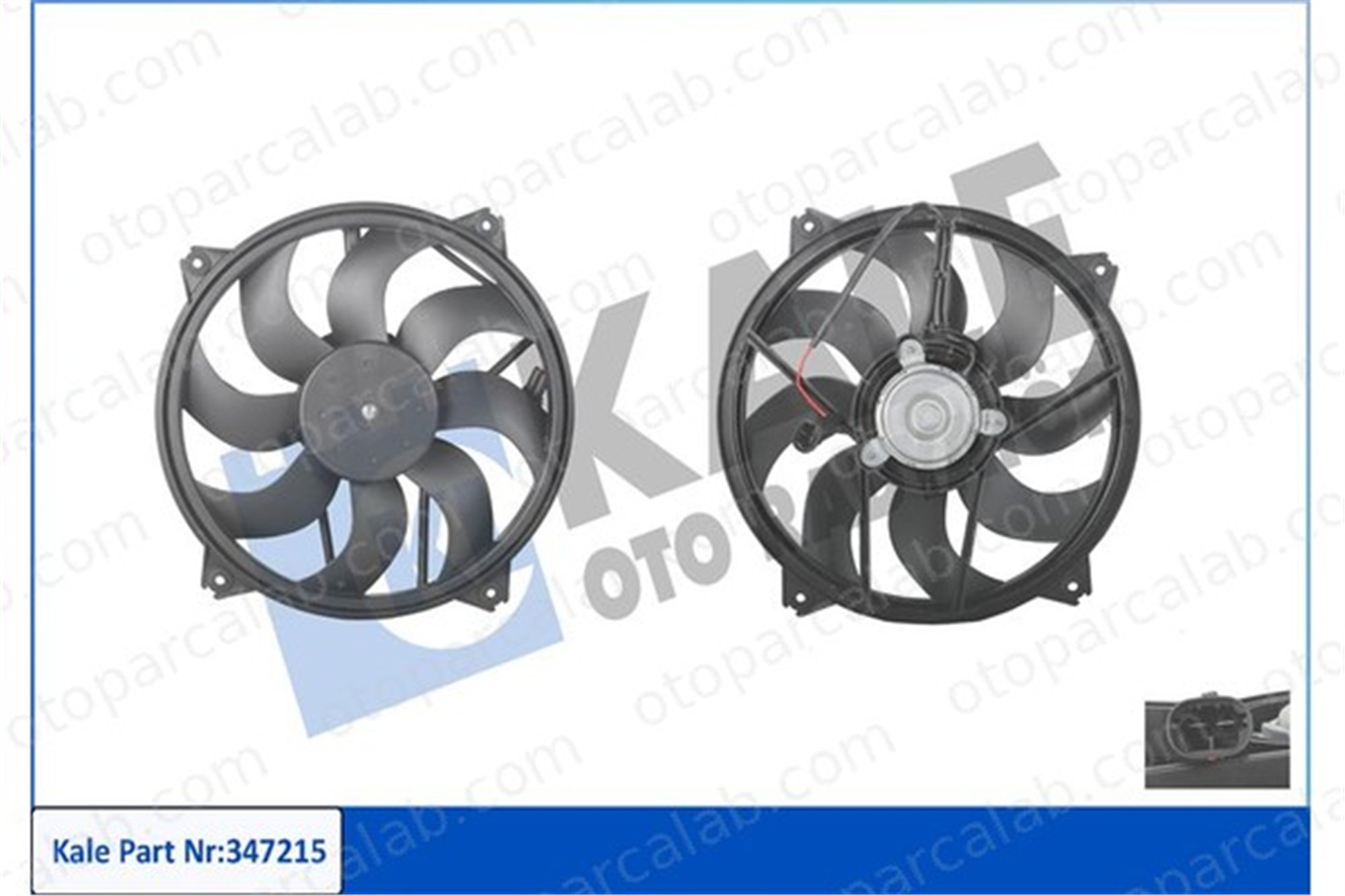 KALE 347215 Radyatör Fan ve Motoru PEUGEOT 307 Break 307 1253K2 1253G7
