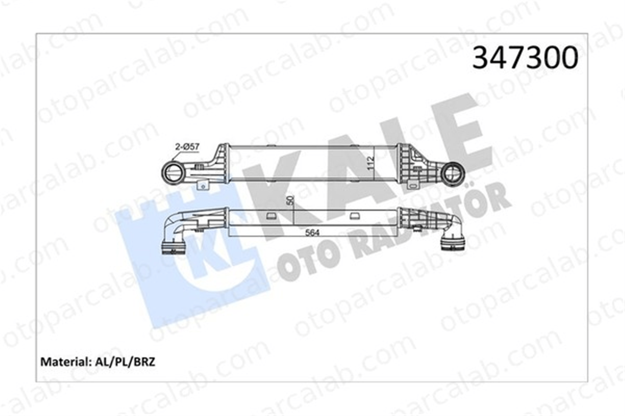 KALE 347300 Turbo Radyatörü MERCEDES-BENZ E-SERISI E-SERISI T-Model A2105002000 2105001400