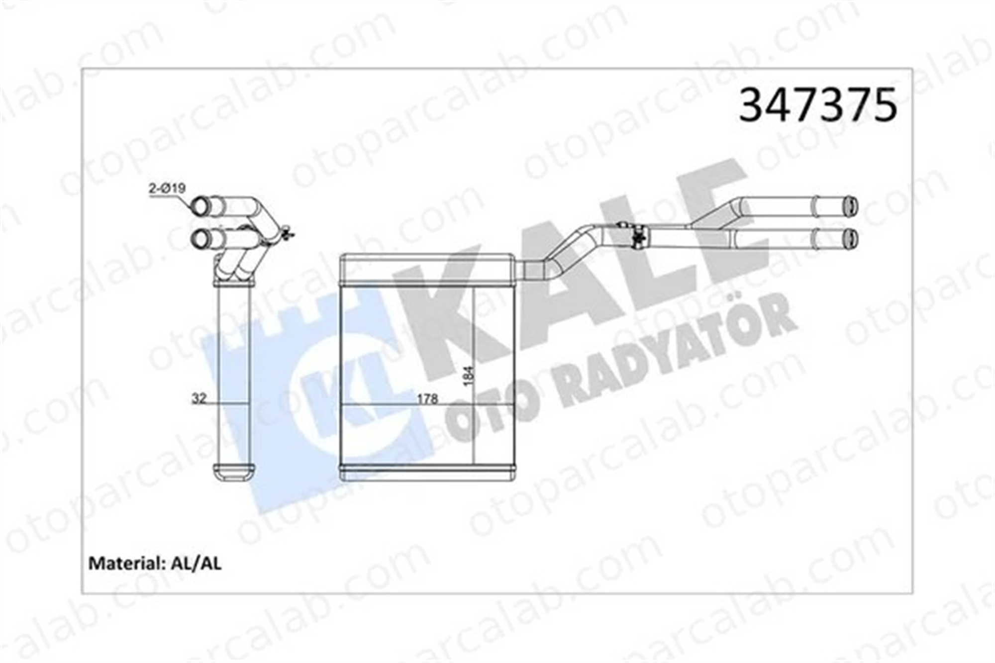 KALE 347375 Kalorifer Radyatörü FORD MONDEO IV MONDEO IV Turnier 6G9118B539CC 1376873