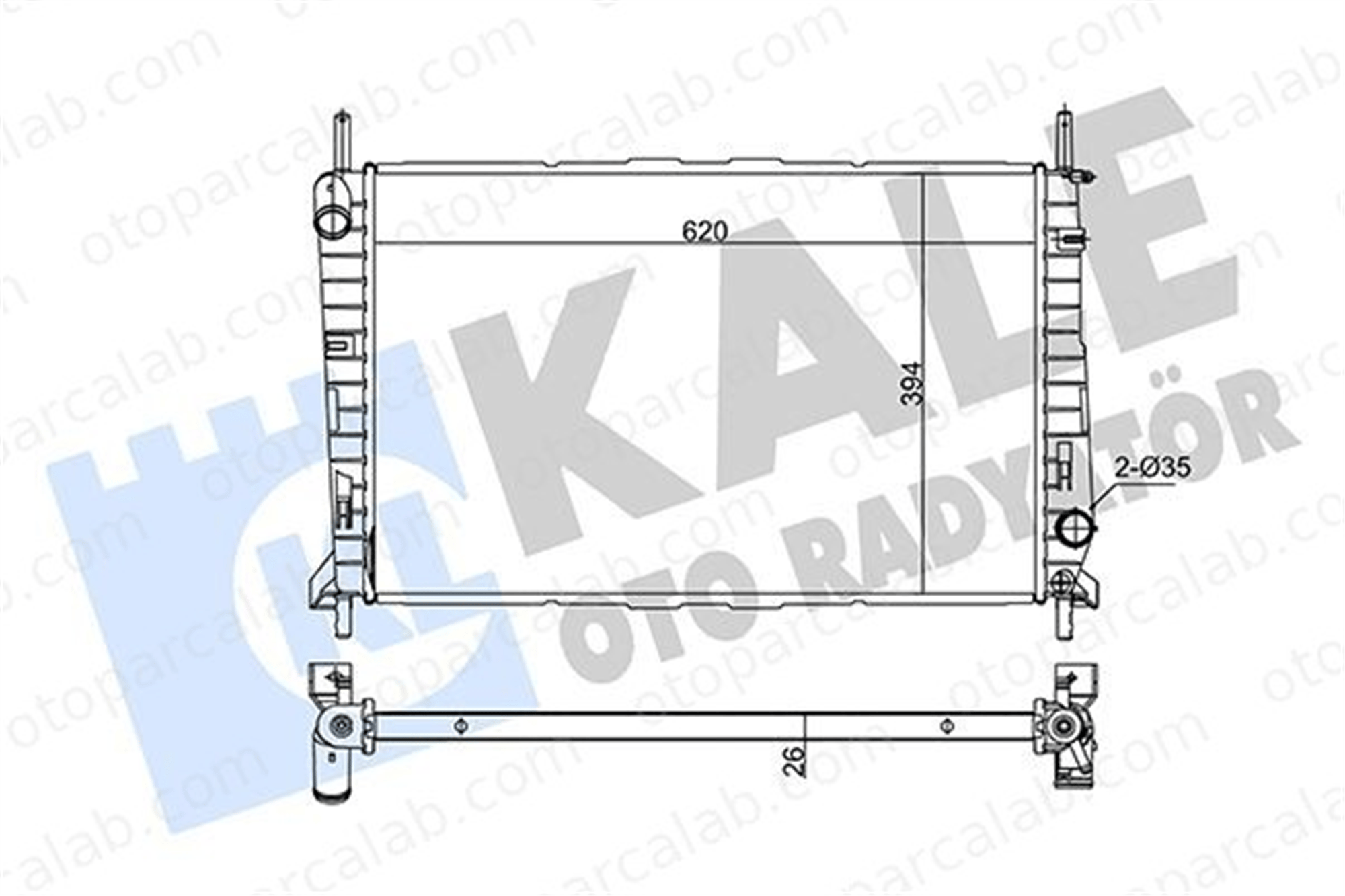 KALE 348455 Su Radyatörü FORD MONDEO II MONDEO II Sedan 348455 1006262