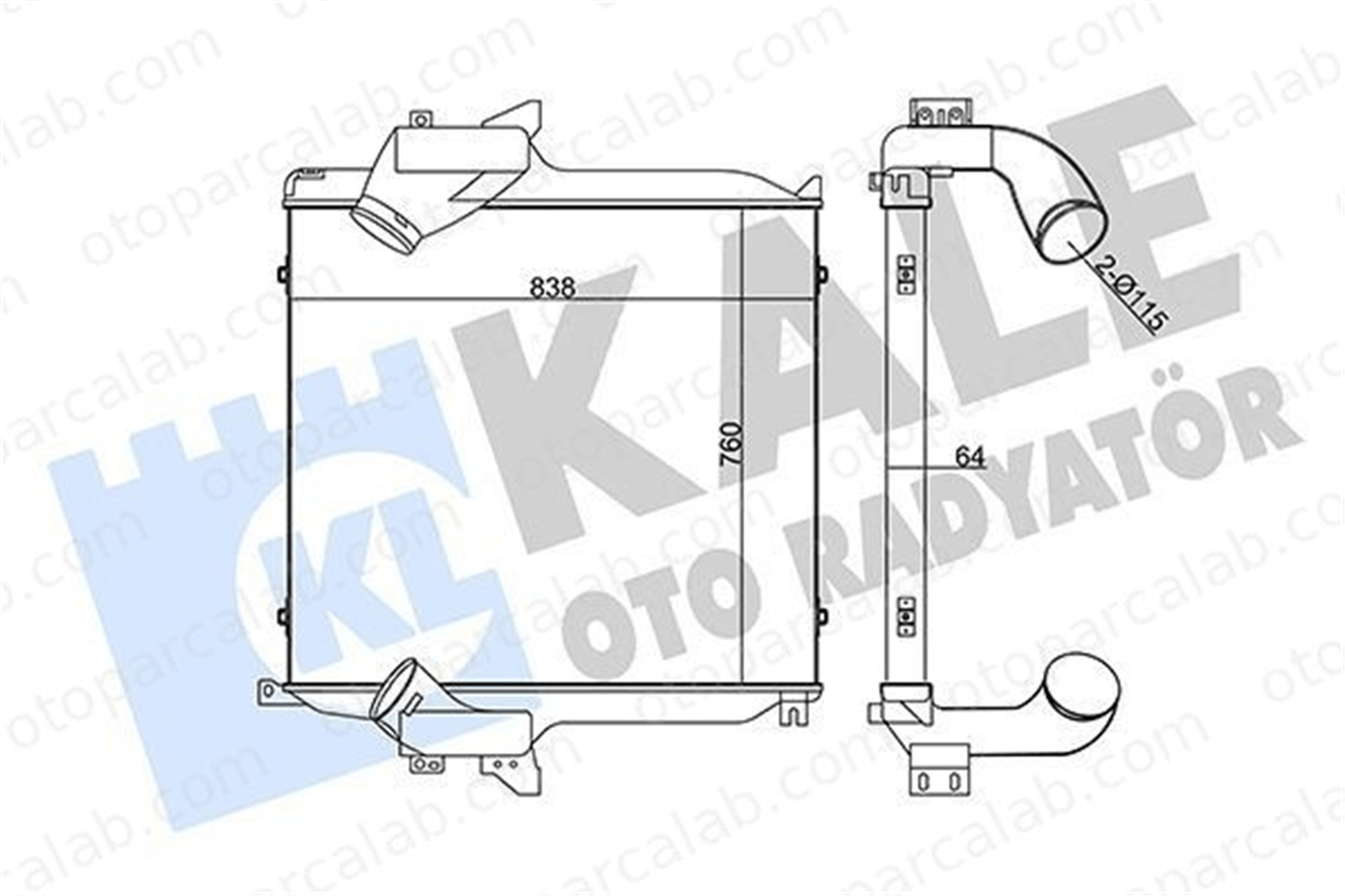 KALE 349290 Turbo Radyatörü MERCEDES-BENZ AROCS ACTROS MP4 / MP5 9425010201 9425010901
