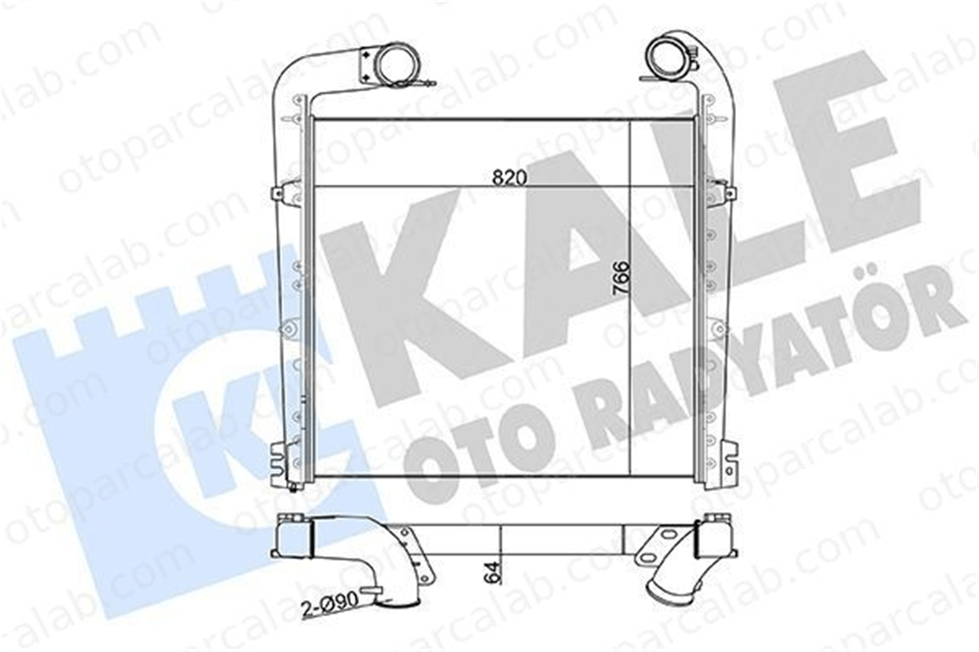 KALE 349325 Turbo Radyatörü SCANIA R II P II 1795730 1531761