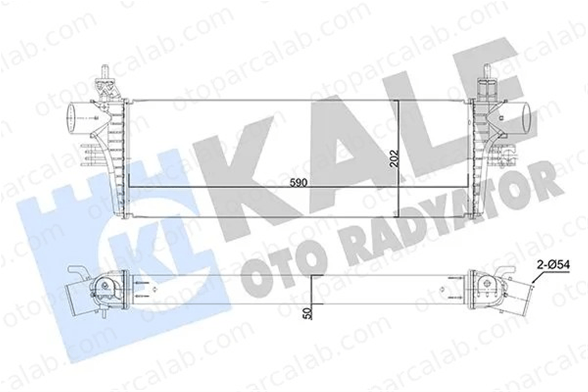 KALE 350415 Turbo Radyatörü TOYOTA HILUX VIII Pick-up 179400L110 179400L130