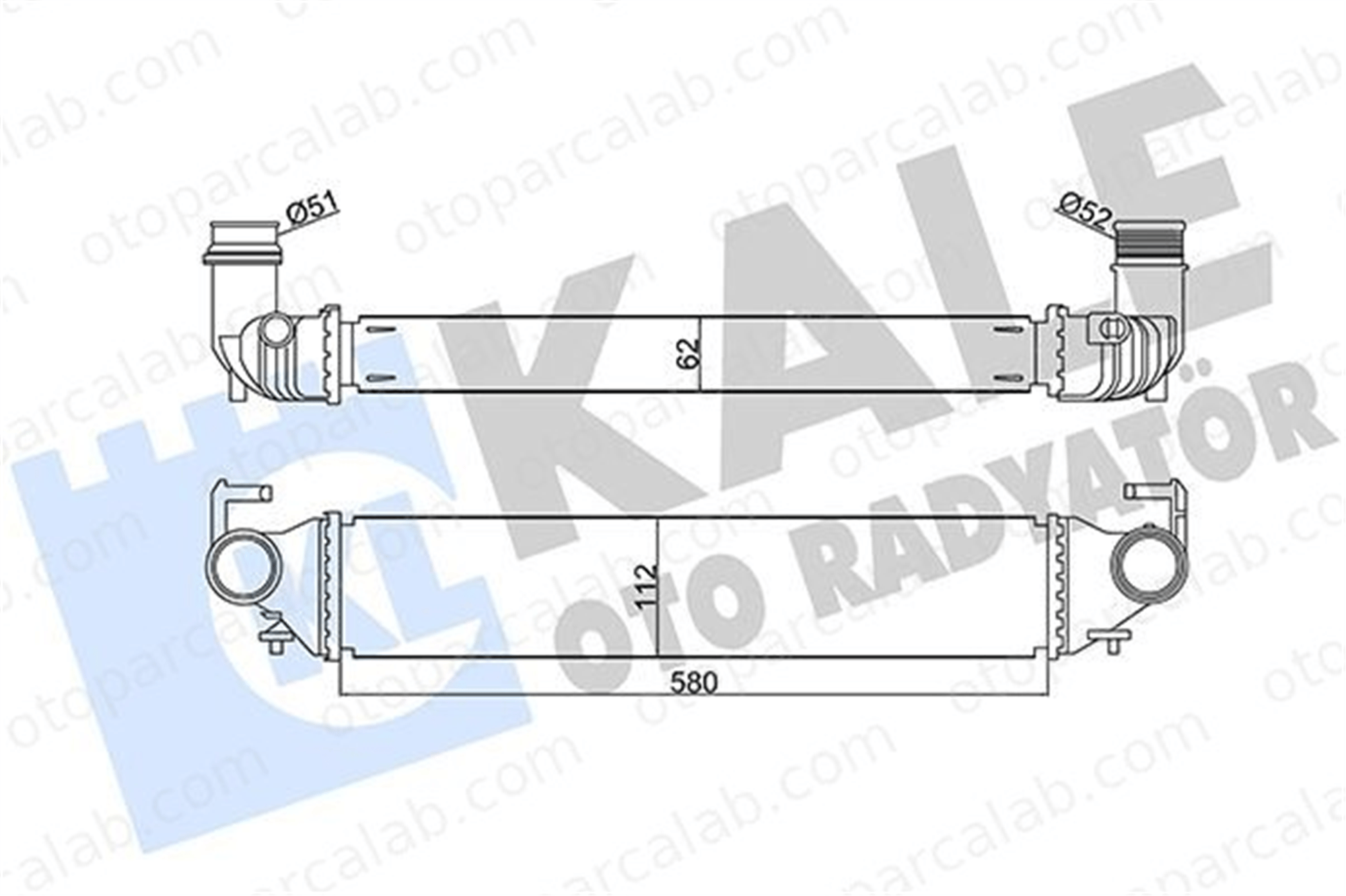 KALE 350965 Turbo Radyatörü FIAT 500X JEEP RENEGADE SUV 51965901 51965908
