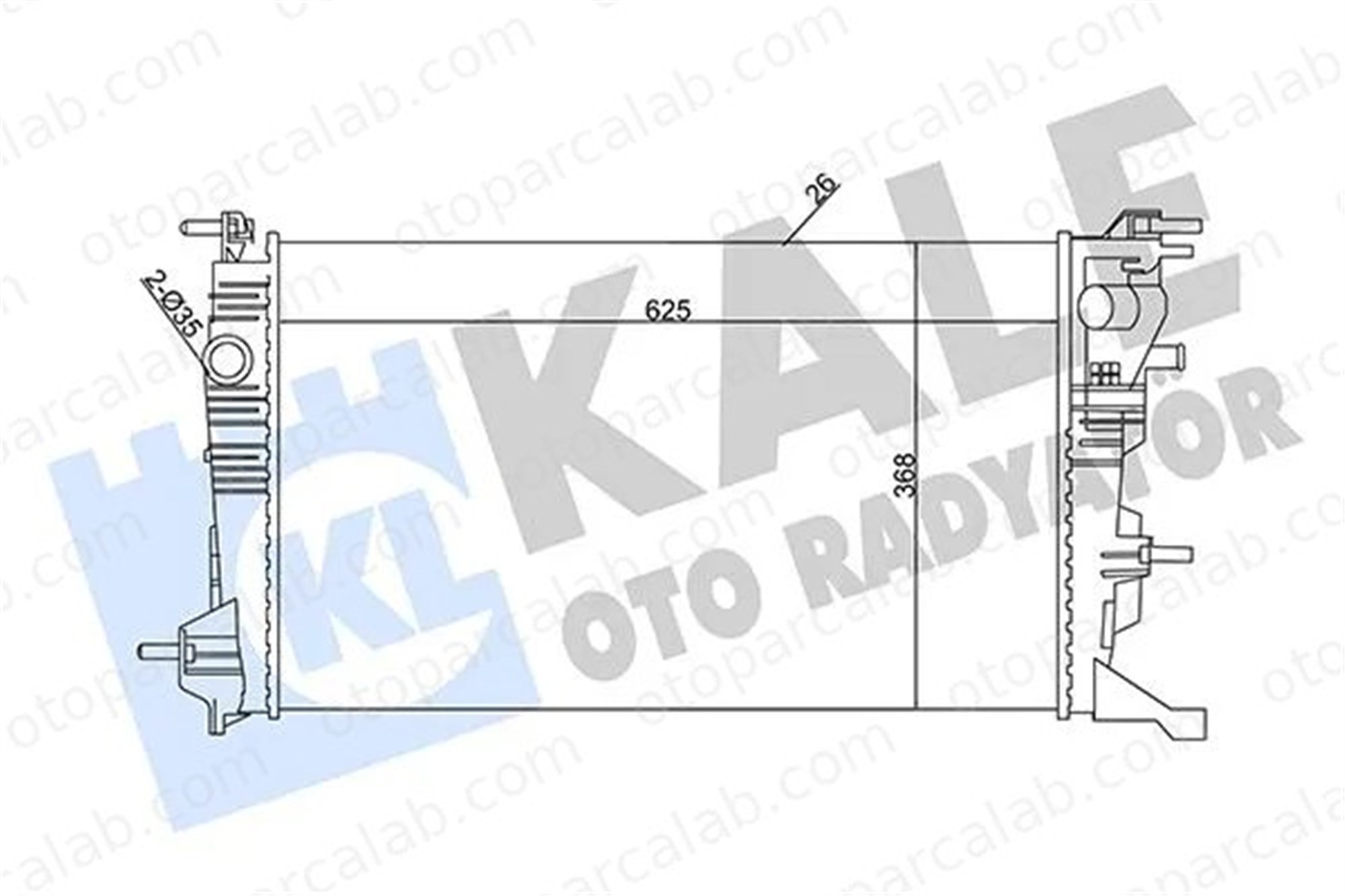 KALE 351030 Su Radyatörü RENAULT MEGANE III Coupe MEGANE III Grandtour 351030 214100002R