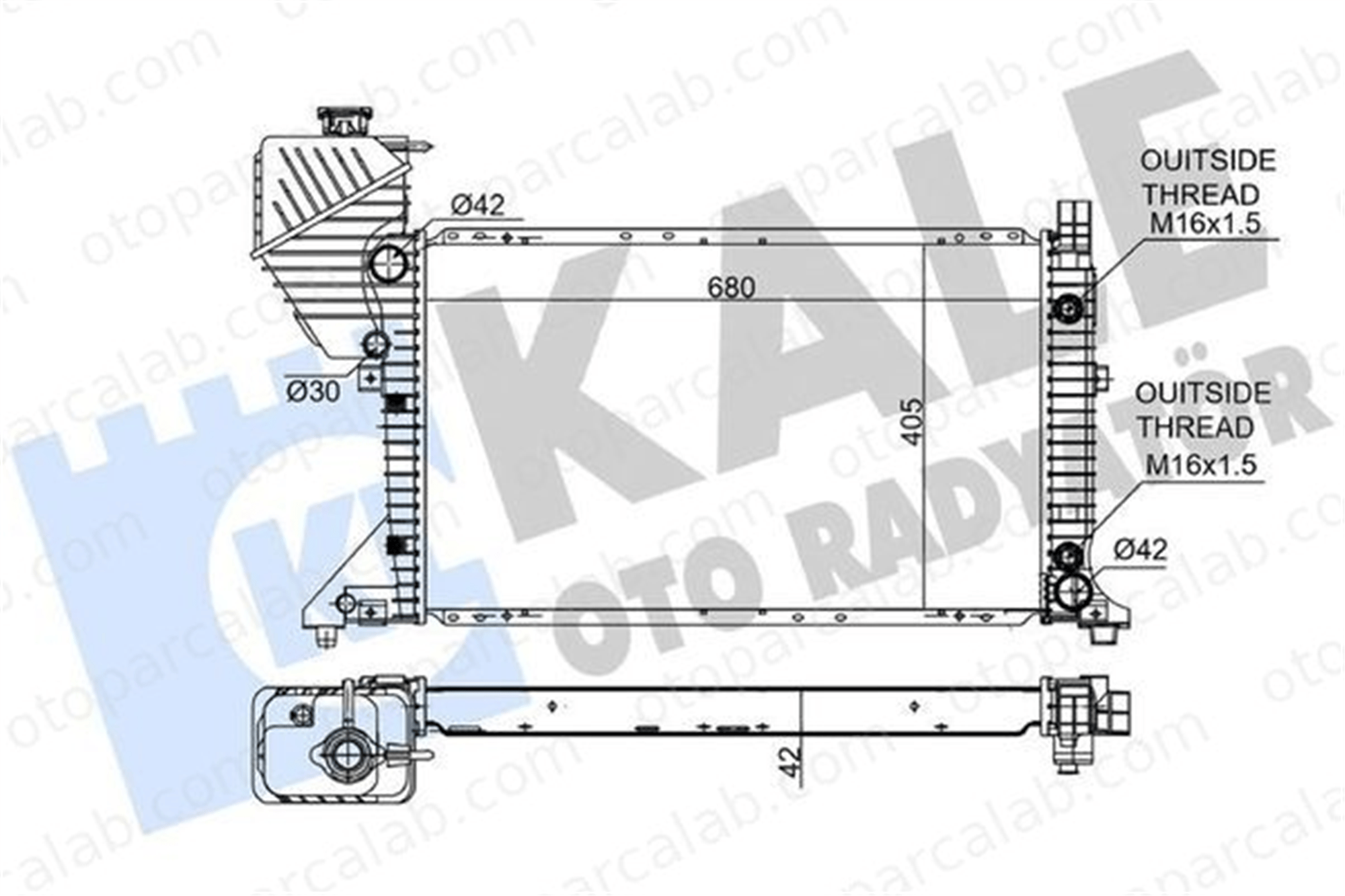 KALE 351100 Su Radyatörü MERCEDES-BENZ SPRINTER 3-t Minibüs/Otobüs SPRINTER 3-t Panelvan/Van 351100 5104117AA