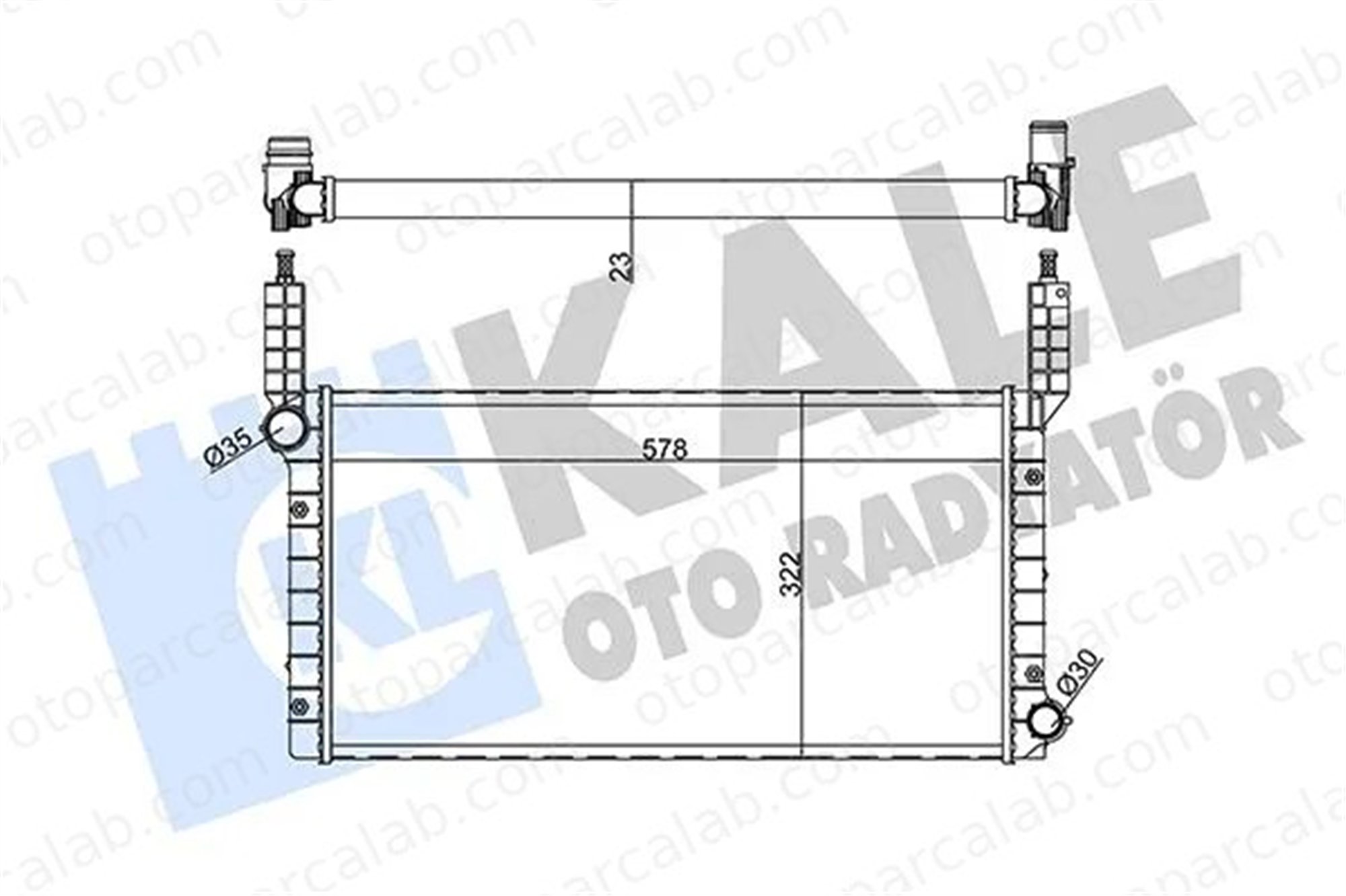 KALE 351225 Su Radyatörü FIAT DOBLO Kasa/büyük limuzin DOBLO MPV 351225 46749000