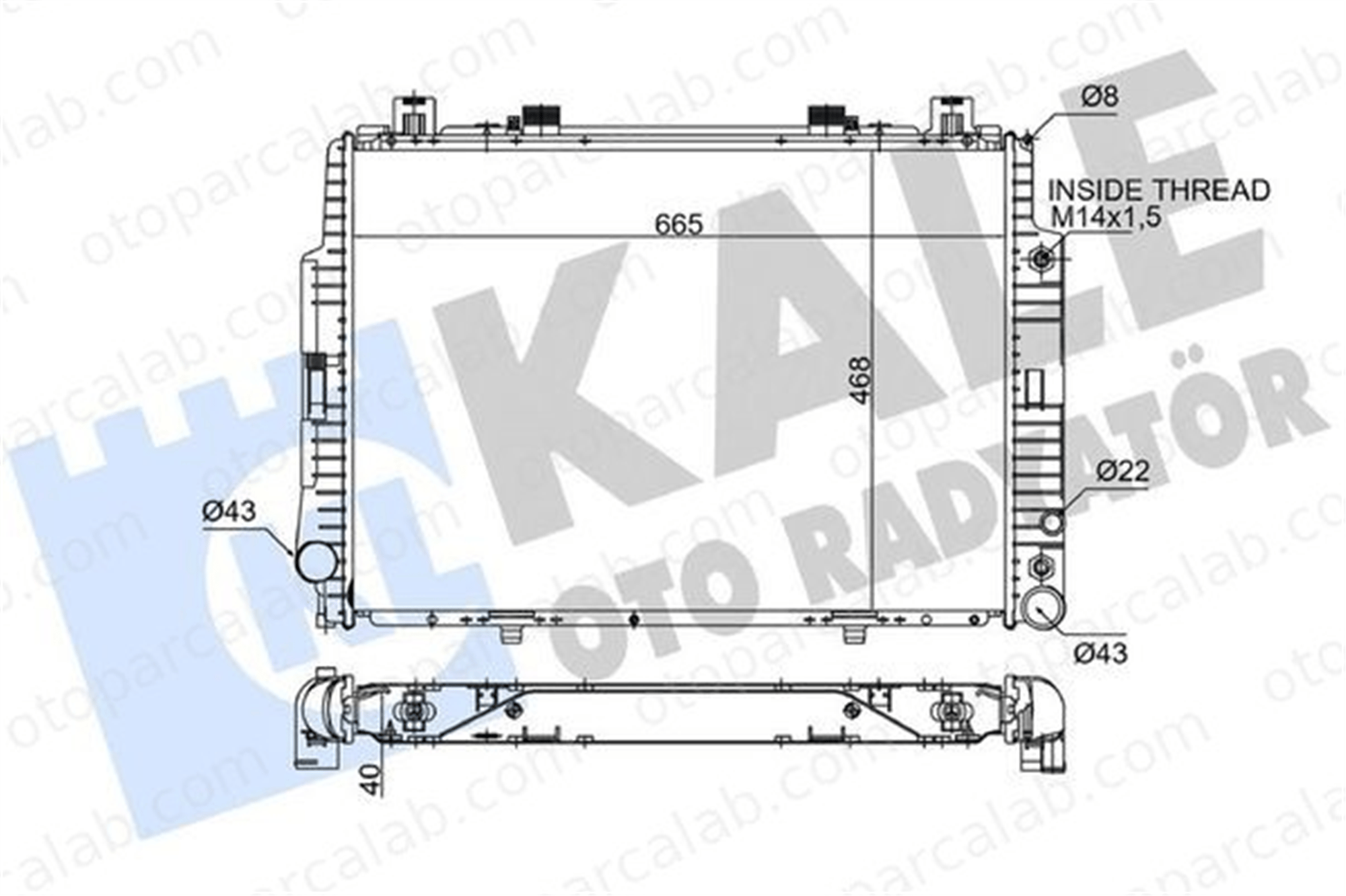 KALE 351300 Su Radyatörü MERCEDES-BENZ S-SERISI S-SERISI Coupe 351300 1405001003