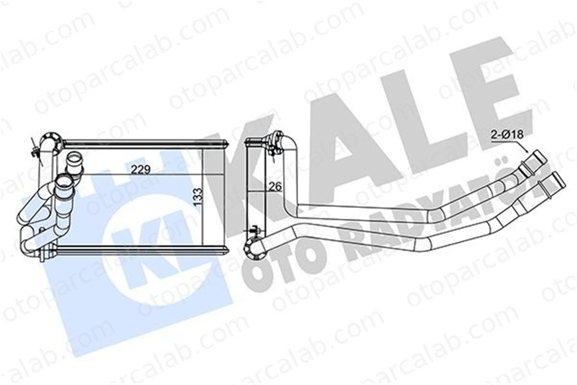 KALE 351685 Kalorifer Radyatörü RENAULT MEGANE II MEGANE II Sedan 7701209524 7701208323