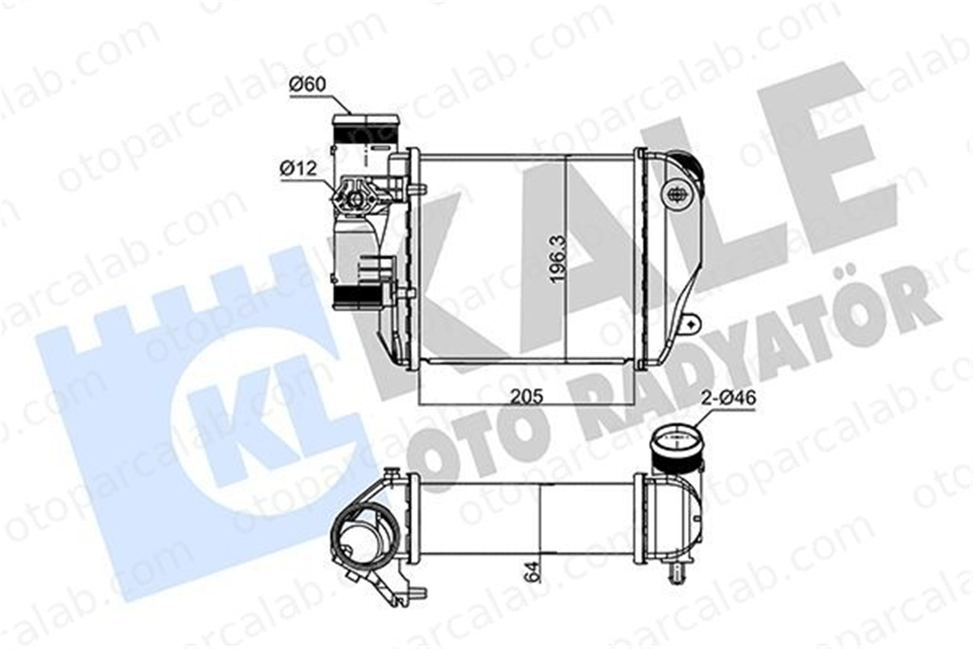 KALE 352435 Turbo Radyatörü AUDI A6 C6 A6 C6 Avant 4F0145805E 4F0145805AF