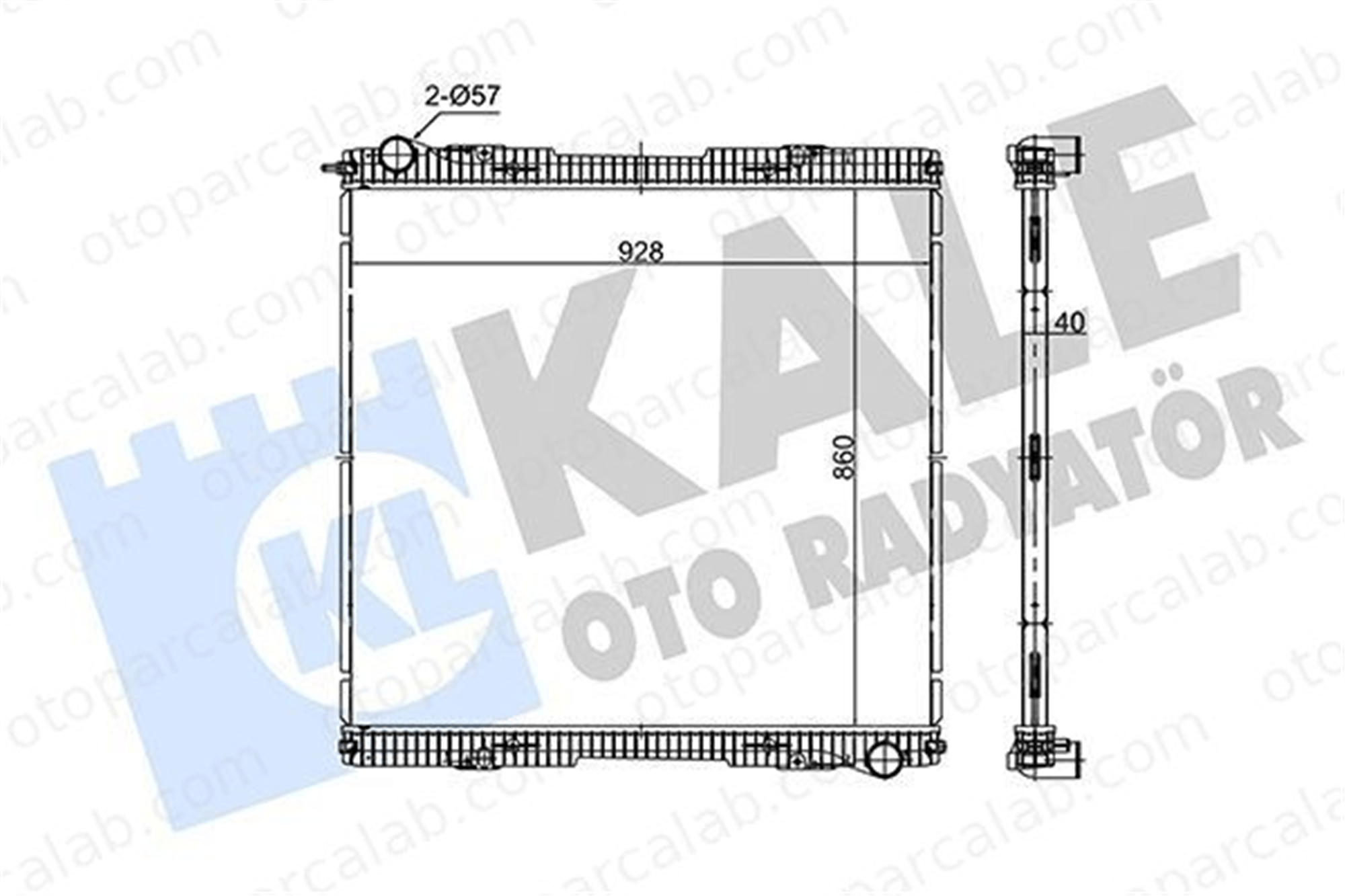 KALE 352825 Su Radyatörü SCANIA R II P II 352825 10570349