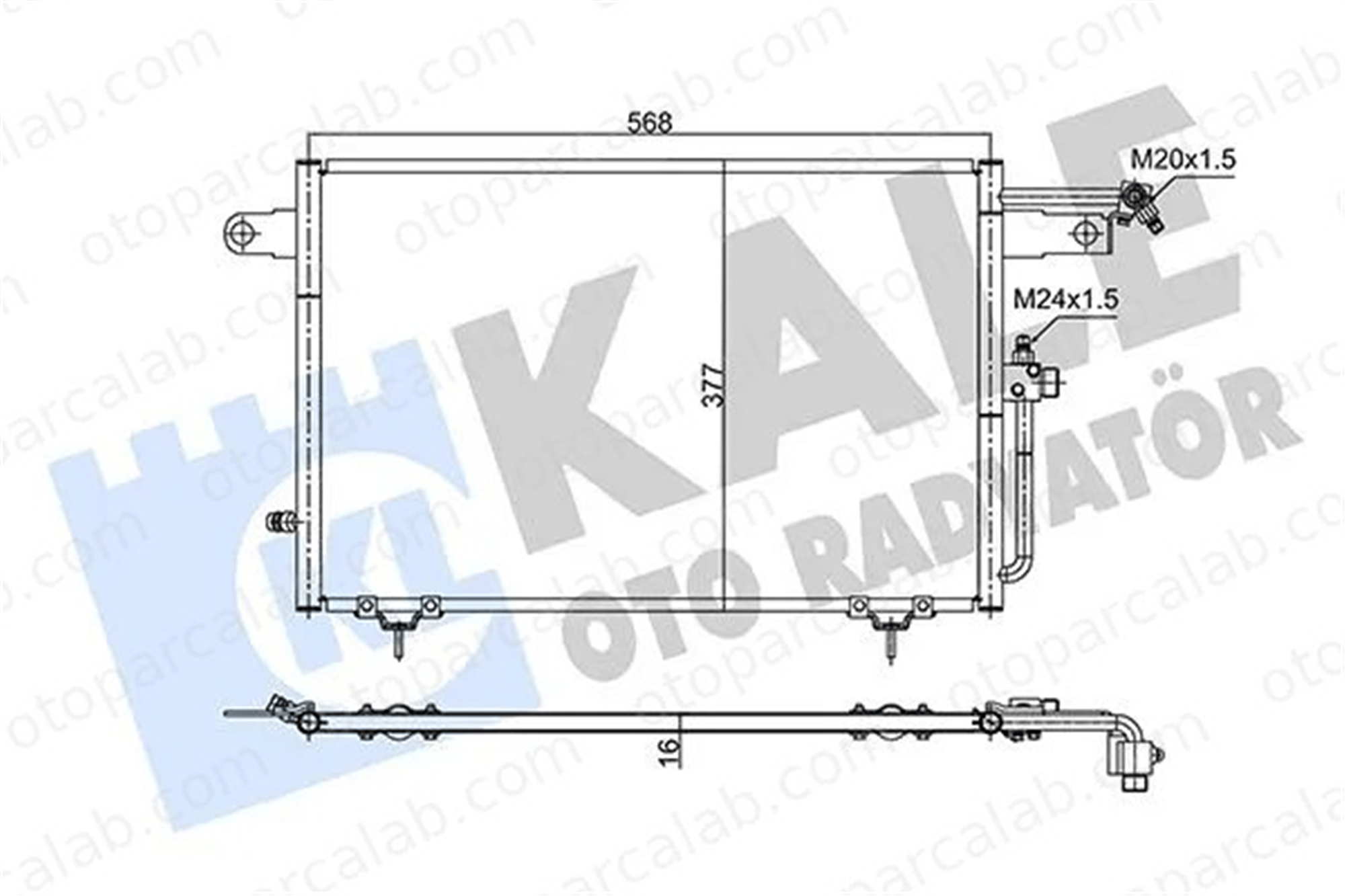 KALE 353040 Klima Radyatörü AUDI A6 C4 Avant A6 C4 4A0260403AC 4A0260401AB