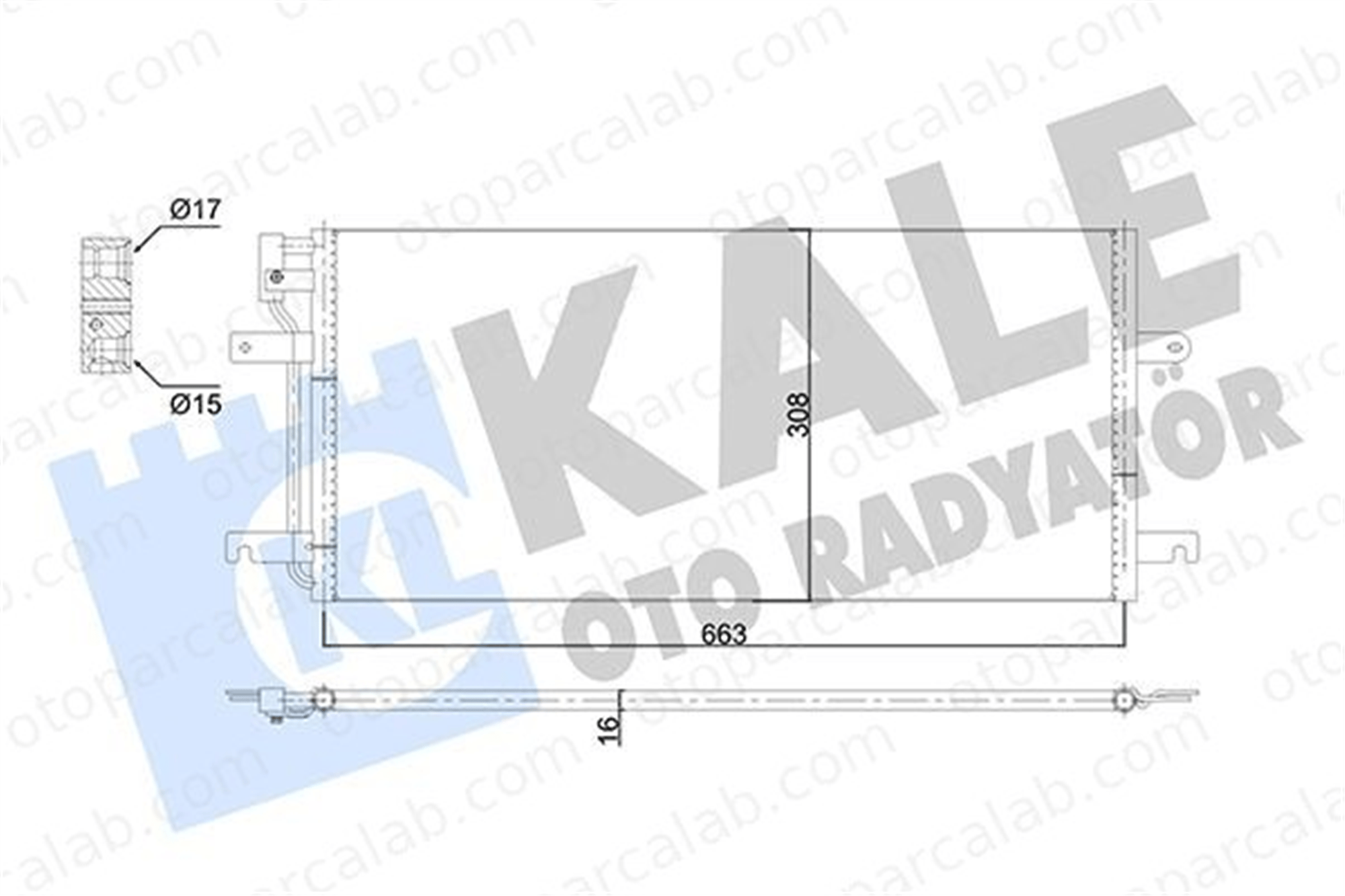 KALE 353140 Klima Radyatörü VW TRANSPORTER T4 Minibüs/Otobüs TRANSPORTER T4 Panelvan/Van 701820413K 7D0820413B