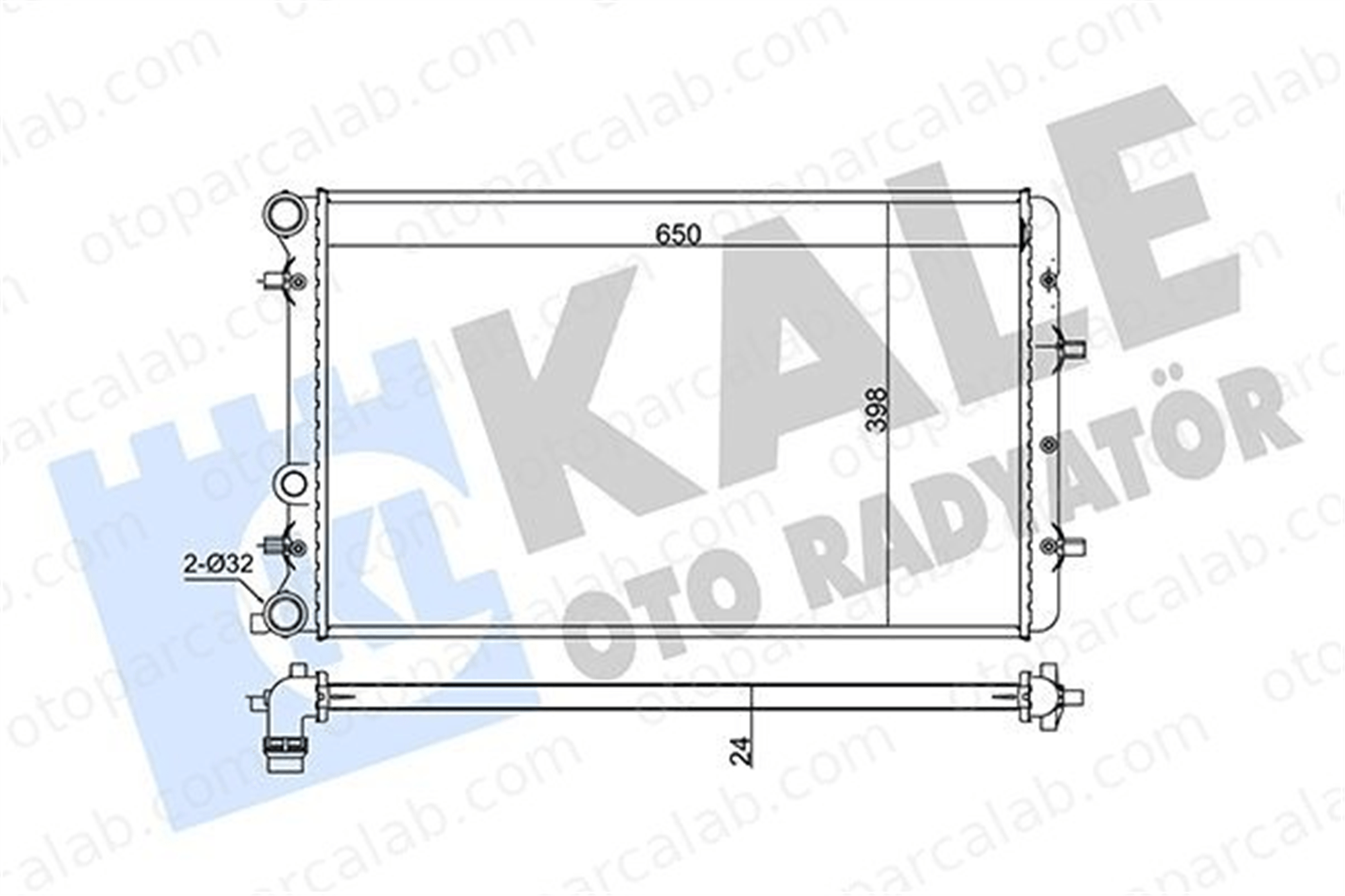 KALE 353800 Su Radyatörü SEAT IBIZA III VW POLO 6Q0121253R 6Q0121253L