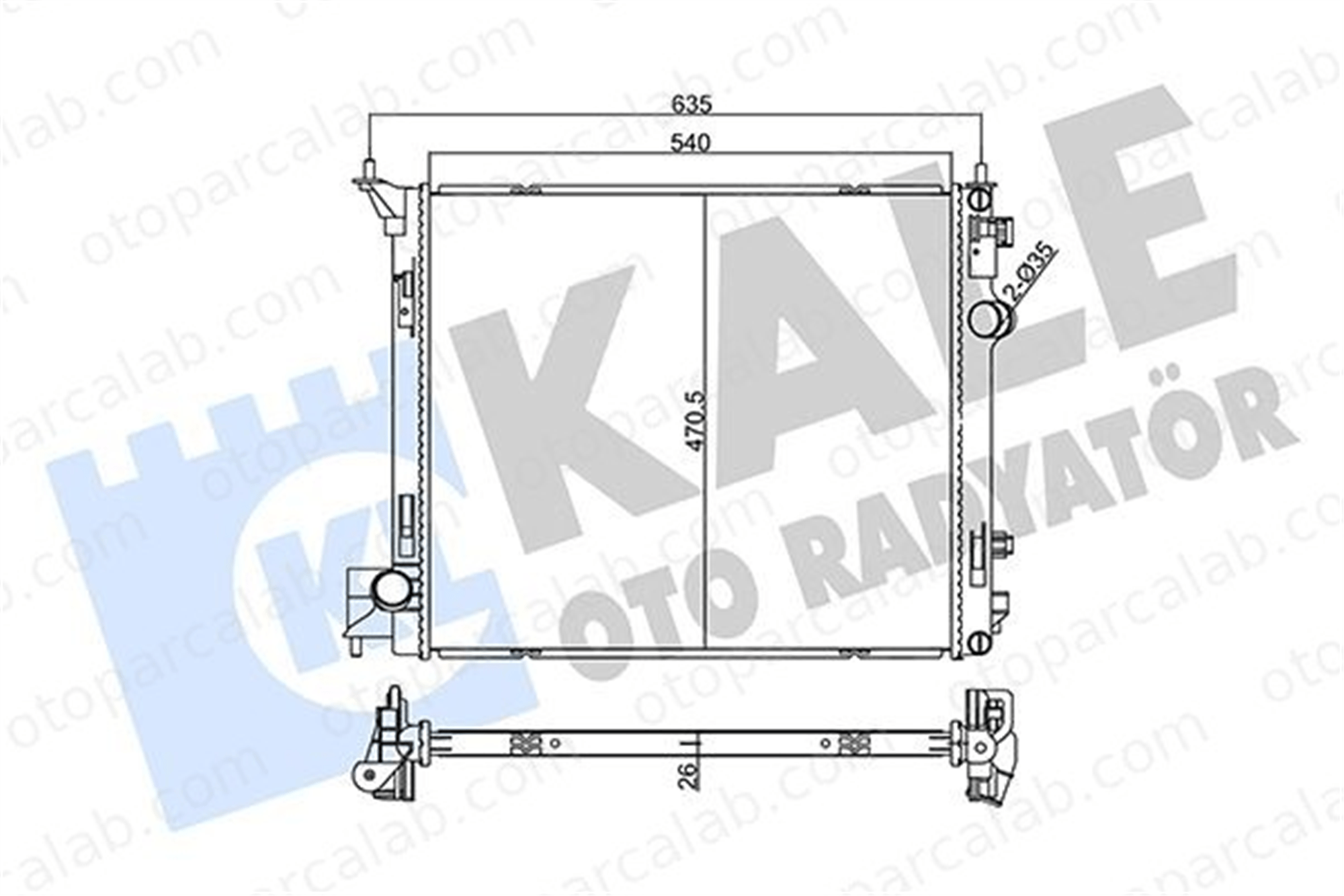 KALE 355545 Su Radyatörü RENAULT KADJAR NISSAN QASHQAI II SUV 355545 2140000Q3J