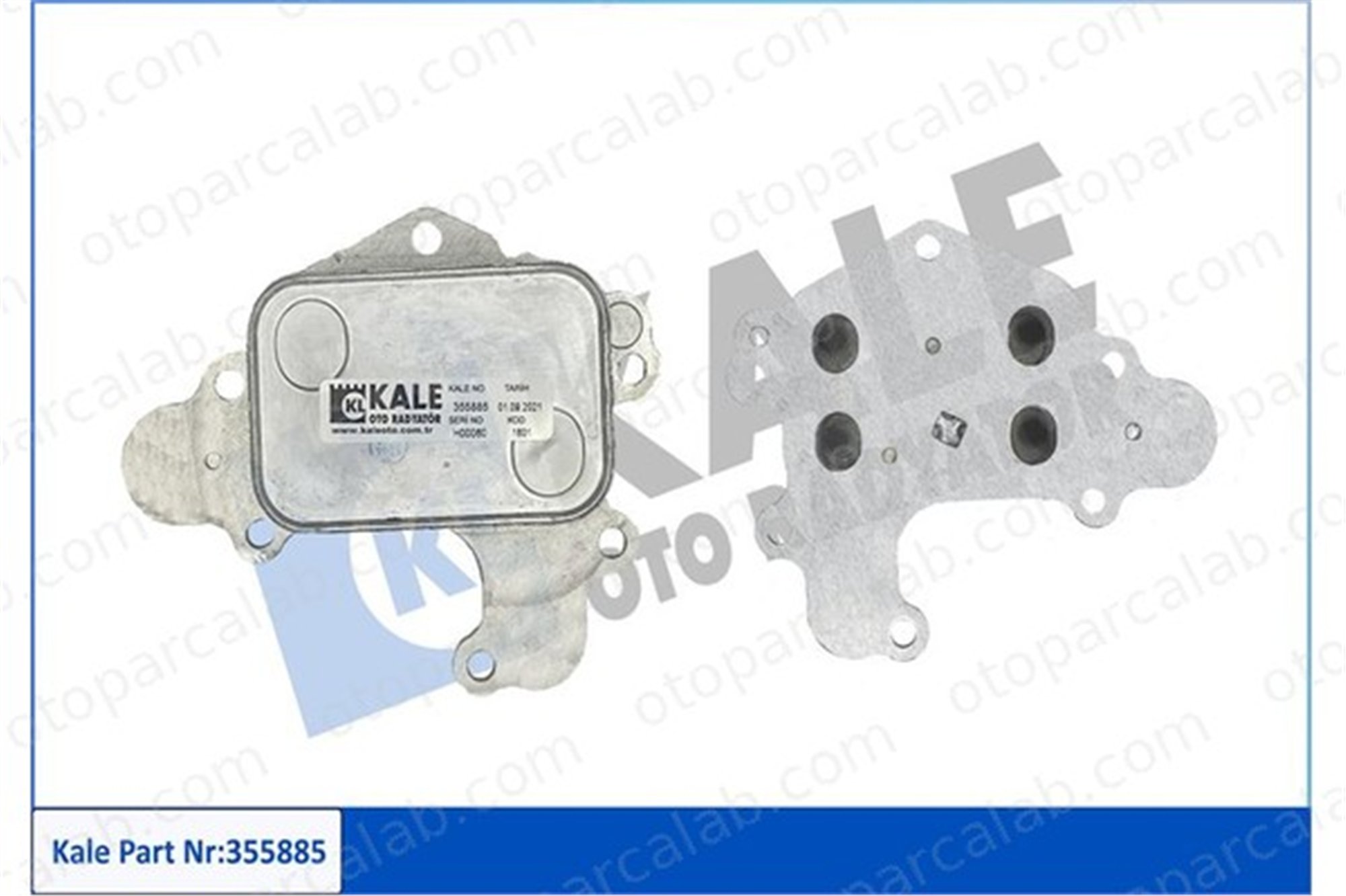 KALE 355885 Motor Yağ Soğutucu CITROËN BERLINGO Kasa/büyük limuzin PEUGEOT 2008 II 3553445 9807656980