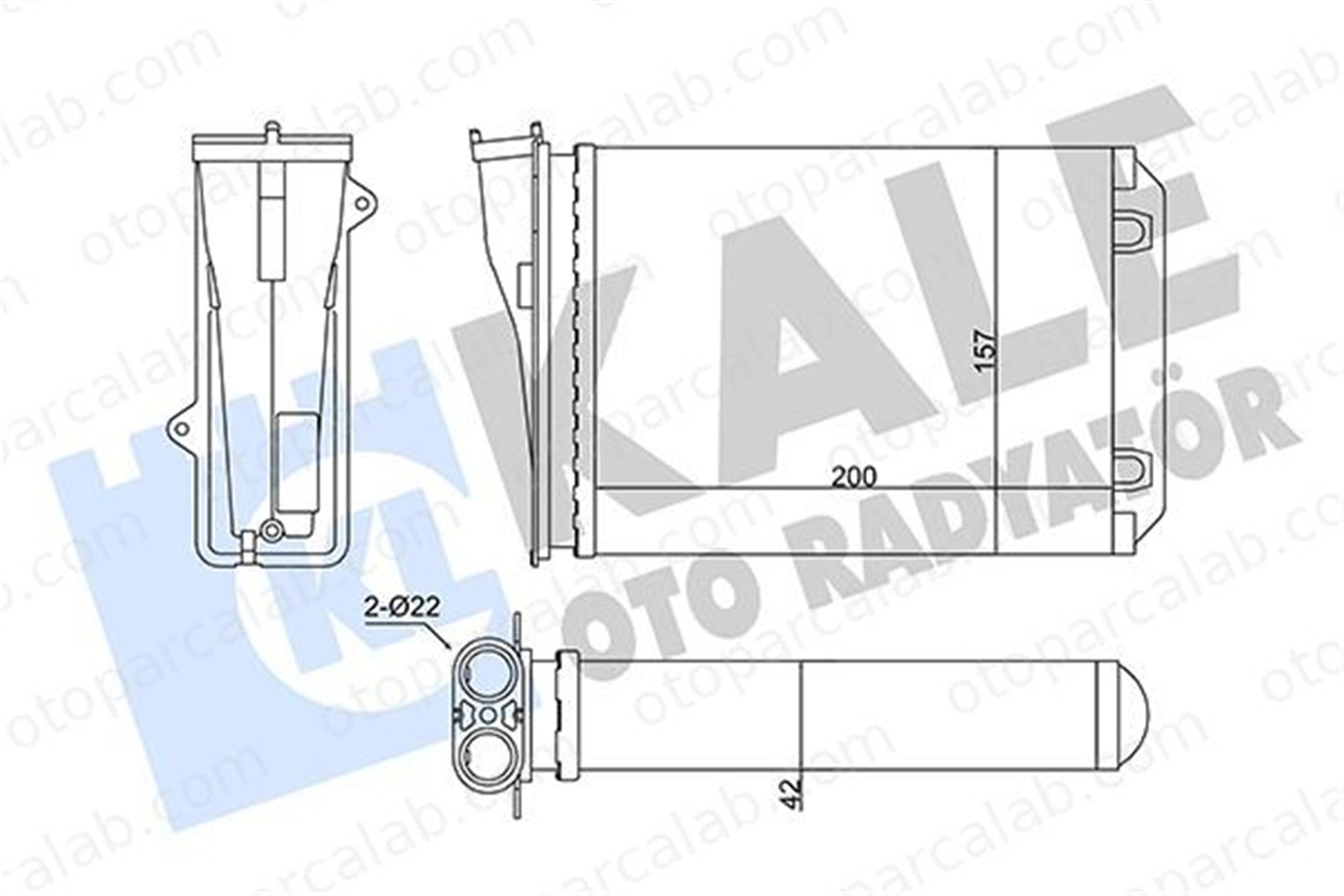 KALE 356125 Kalorifer Radyatörü PEUGEOT 208 I 2008 I 1608182480
