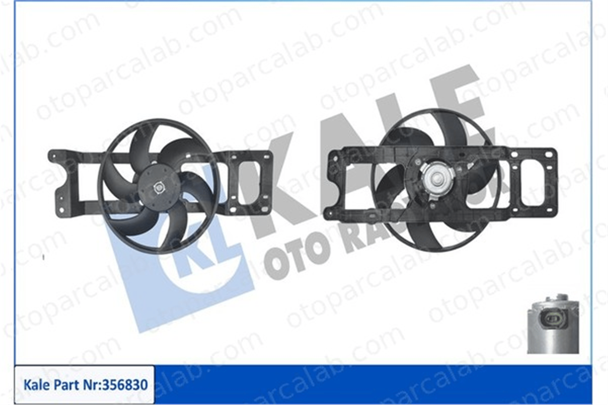 KALE 356830 Radyatör Fan ve Motoru DACIA LOGAN RENAULT LOGAN I 8200702955 6001546843