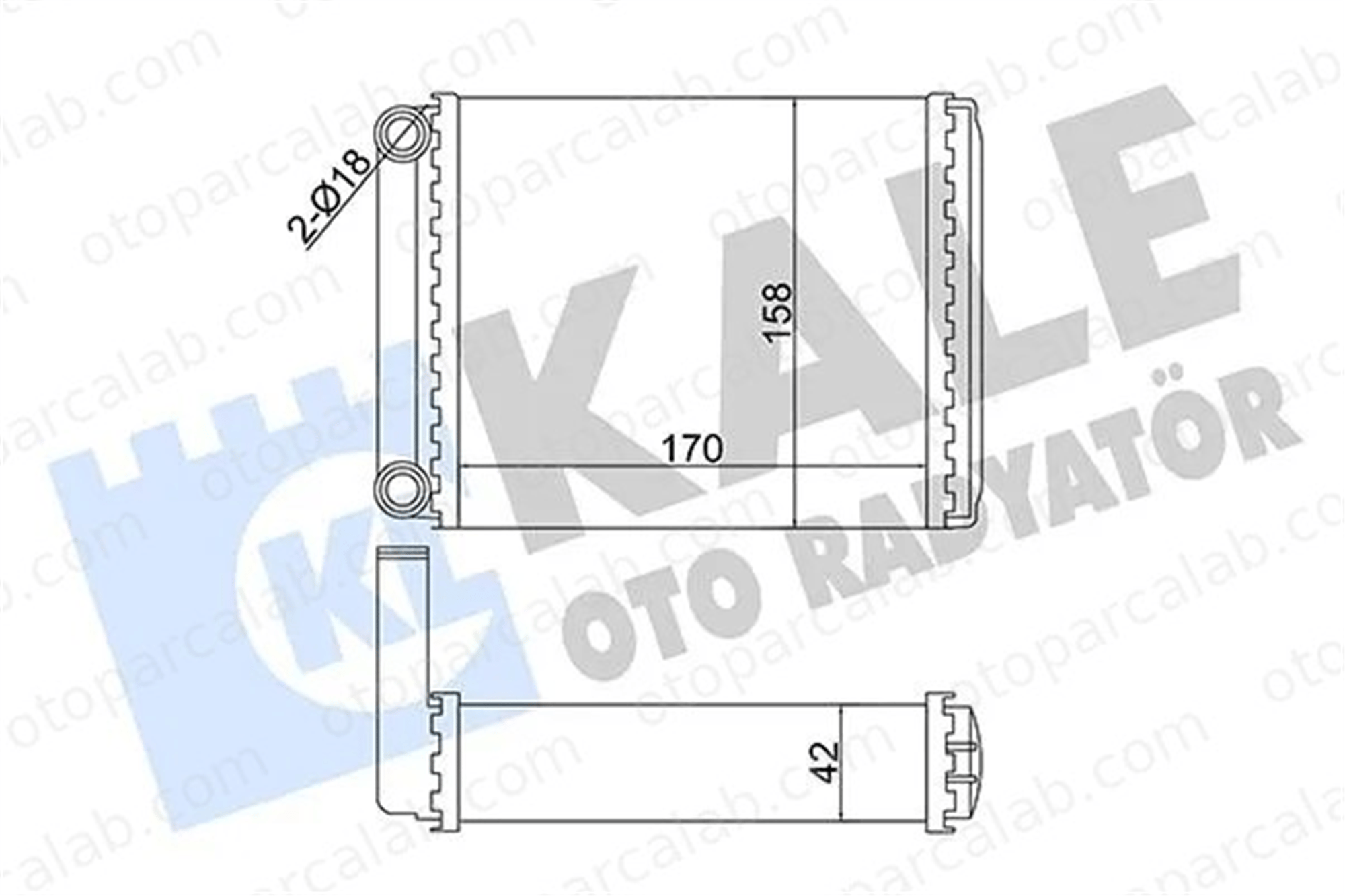 KALE 358585 Kalorifer Radyatörü MERCEDES-BENZ SPRINTER 4-t Panelvan/Van SPRINTER 3-t Panelvan/Van A0038356101 38353501