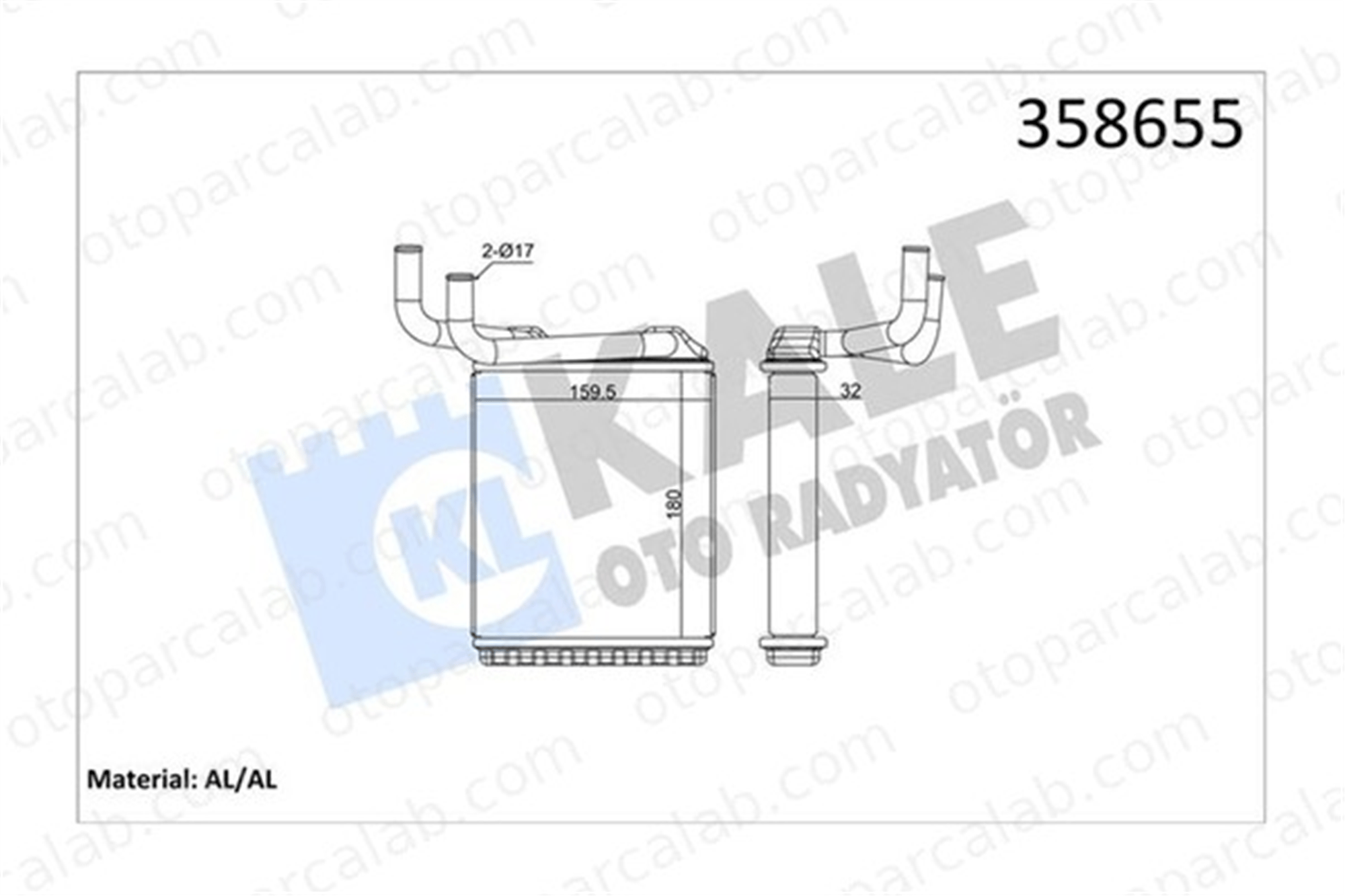 KALE 358655 Kalorifer Radyatörü MC154332 MC148142