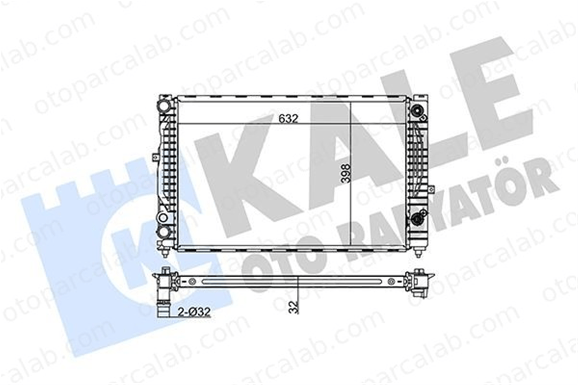 KALE 368000 Su Radyatörü VW PASSAT B5 PASSAT B5.5 368000 4B0121251AG
