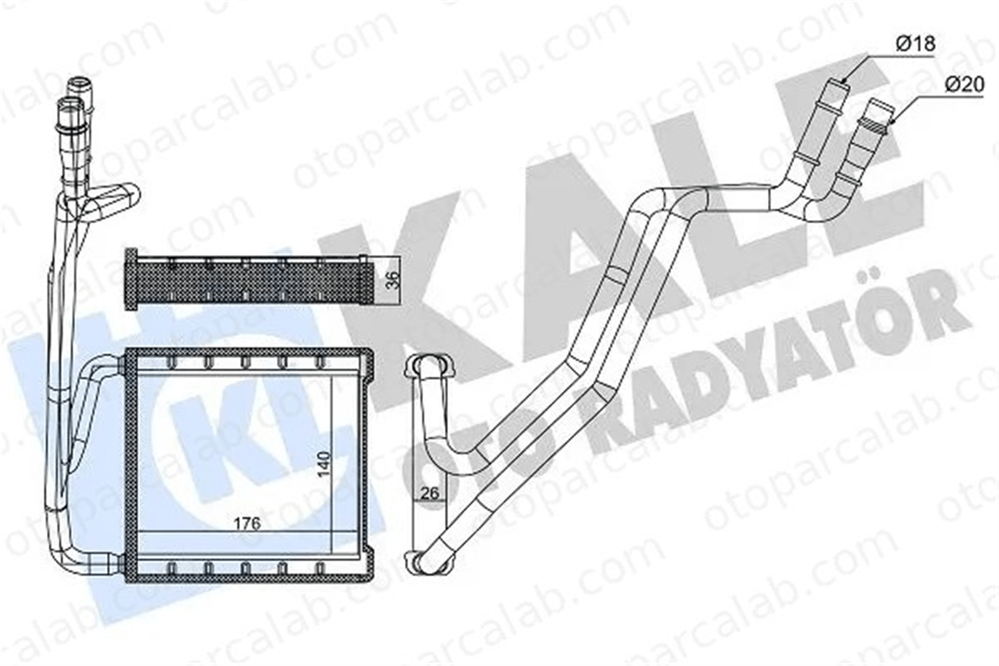 KALE 370735 Kalorifer Radyatörü FORD ECOSPORT B-MAX AV1118B539CA 1752008