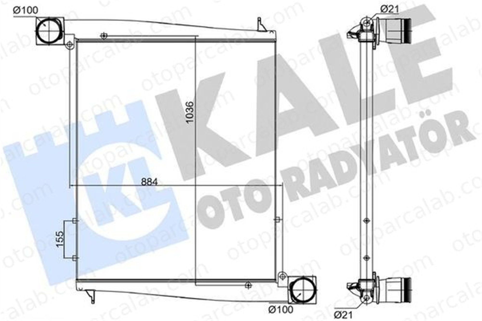 KALE 375625 Turbo Radyatörü MERCEDES-BENZ AROCS ACTROS MP4 / MP5 6295014101 A6295014101