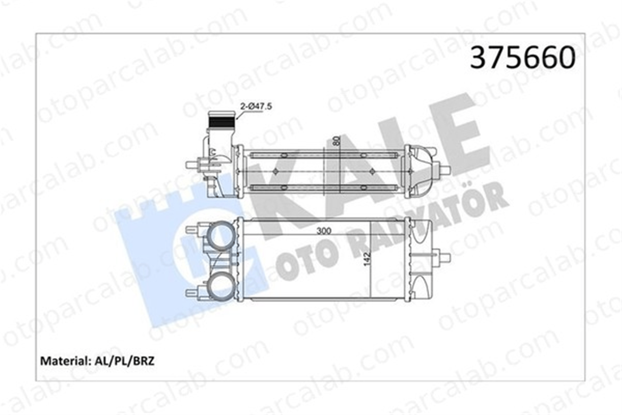 KALE 375660 Turbo Radyatörü FORD ECOSPORT GN116K775AB 2180086
