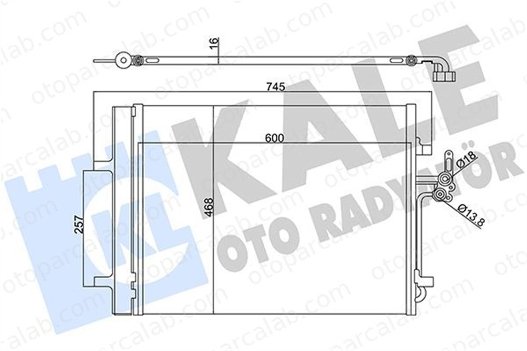 KALE 386200 Klima Radyatörü VOLVO V60 I S60 II 1405365 1437112