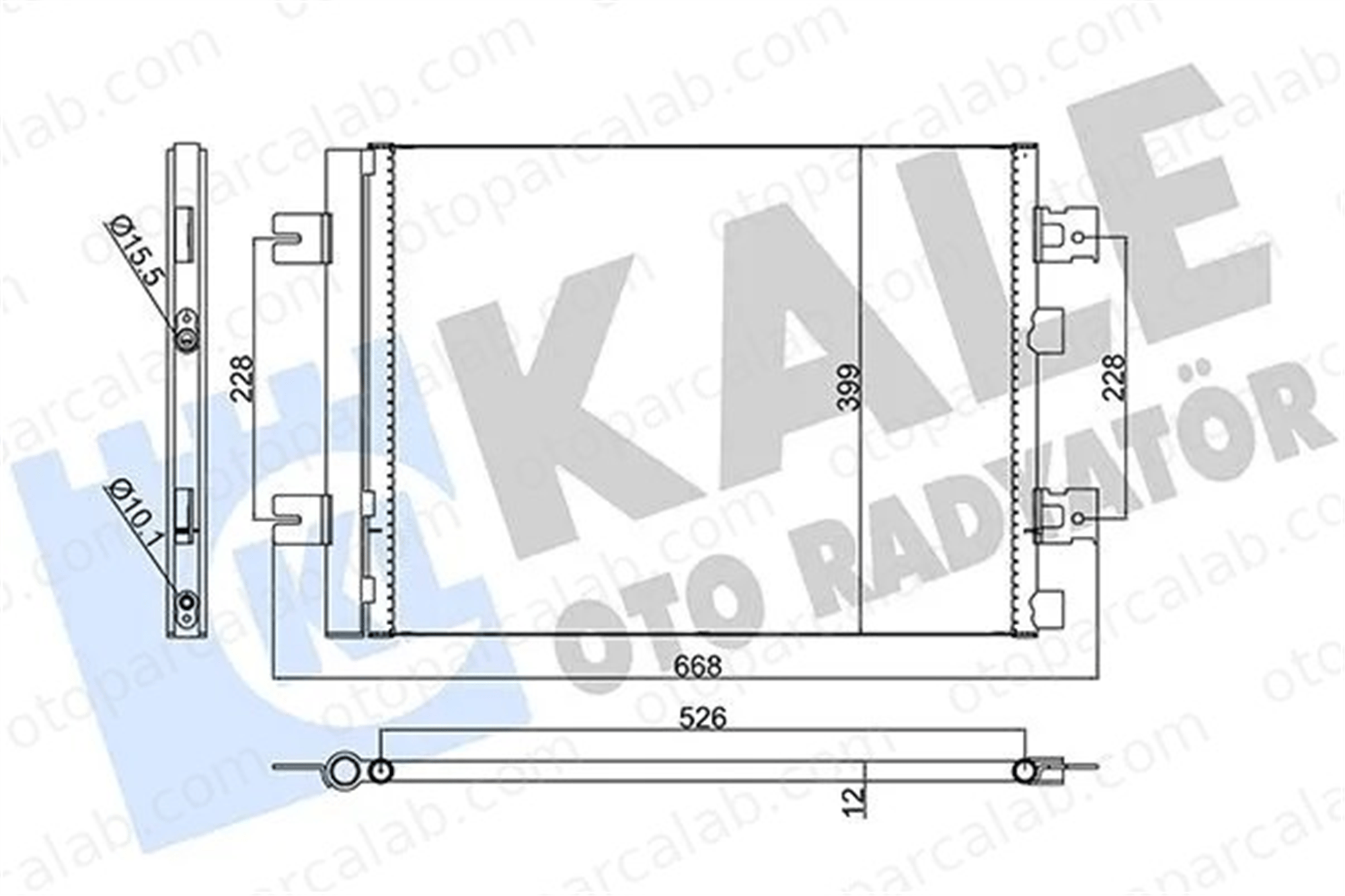 KALE 389300 Klima Radyatörü DACIA LOGAN LOGAN MCV 8200741257 921007794R