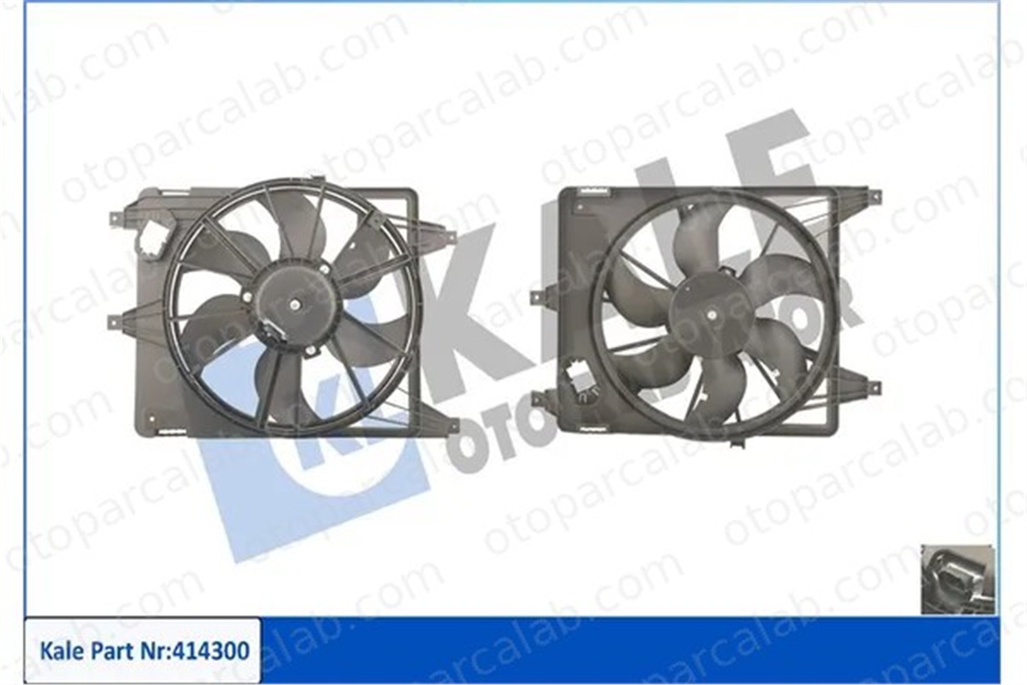 KALE 414300 Radyatör Fan ve Motoru RENAULT KANGOO KANGOO Express 7701051483 7700436917