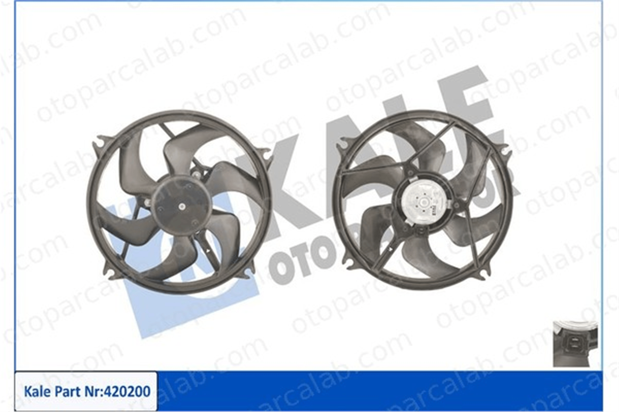 KALE 420200 Radyatör Fan ve Motoru PEUGEOT 406 Break 406 1250F4 1250G0