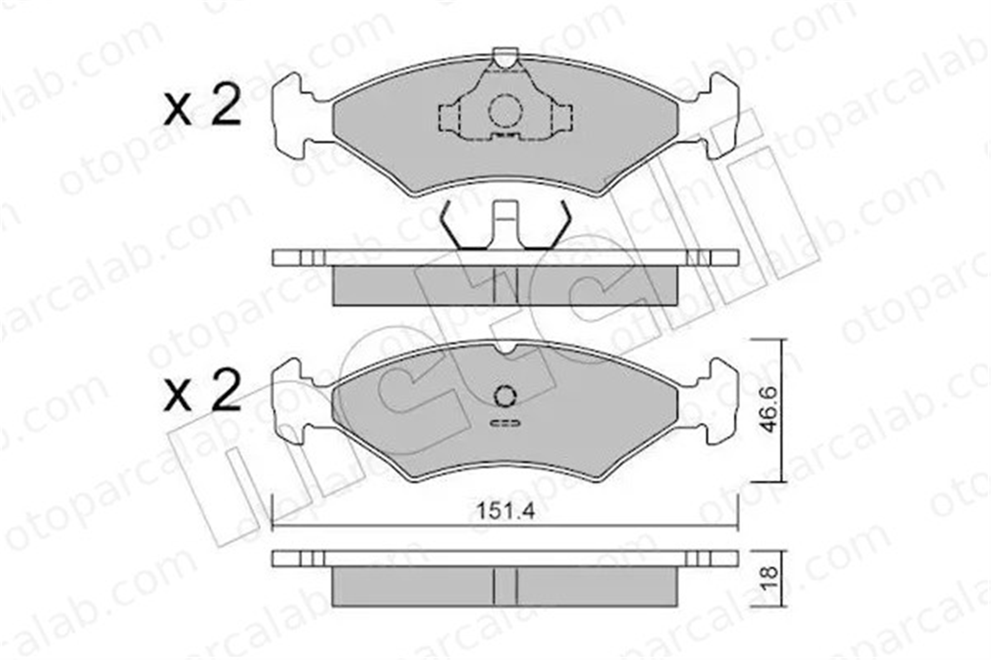 KALE BALATA 20753 180 05 ANS Fren Disk Balata Ön FORD SIERRA II SIERRA II Hatchback 1039106 1064763