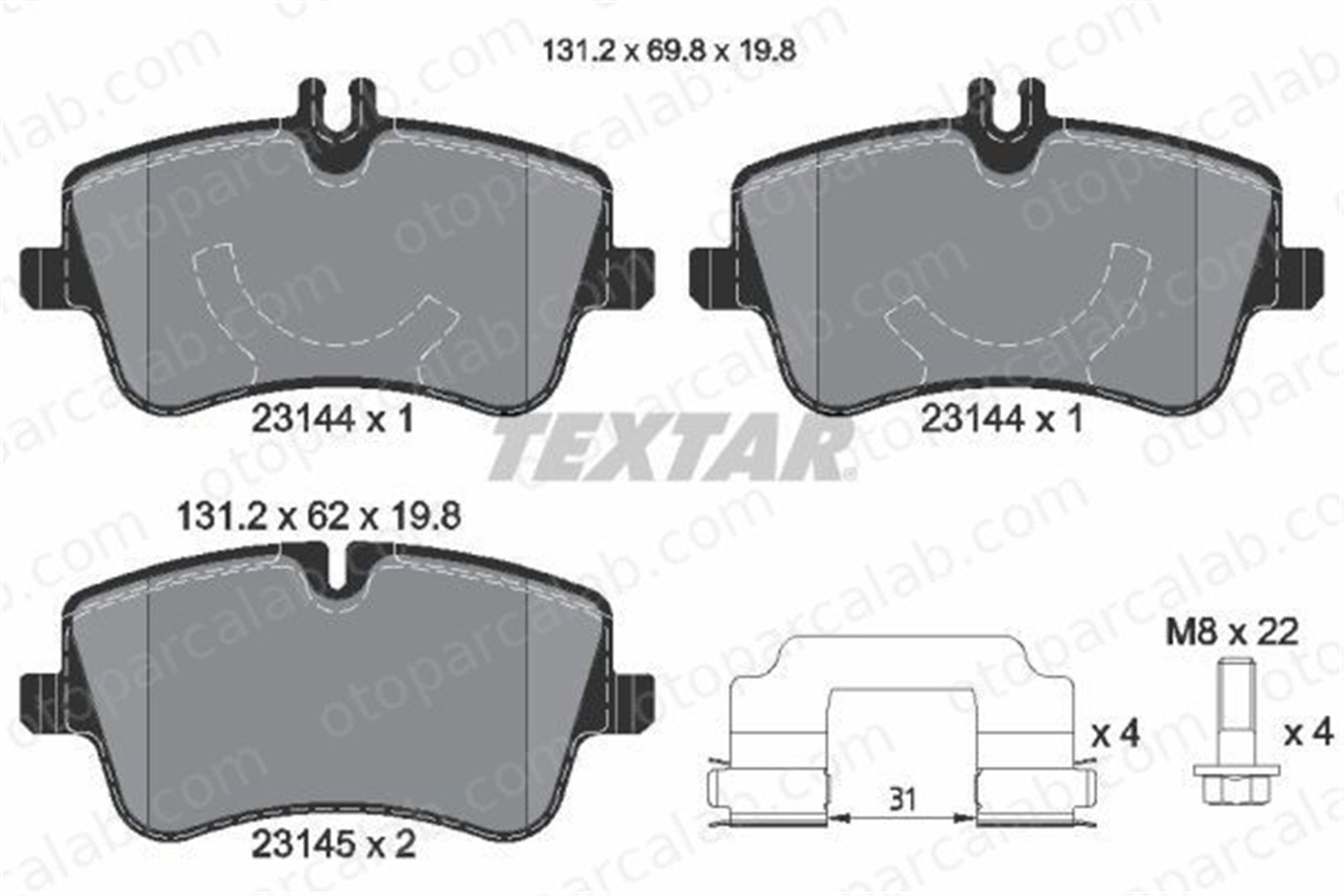 KALE BALATA 23144 198 15 Fren Disk Balata Ön MERCEDES-BENZ C-SERISI T-Model C-SERISI 2314419815 34202520
