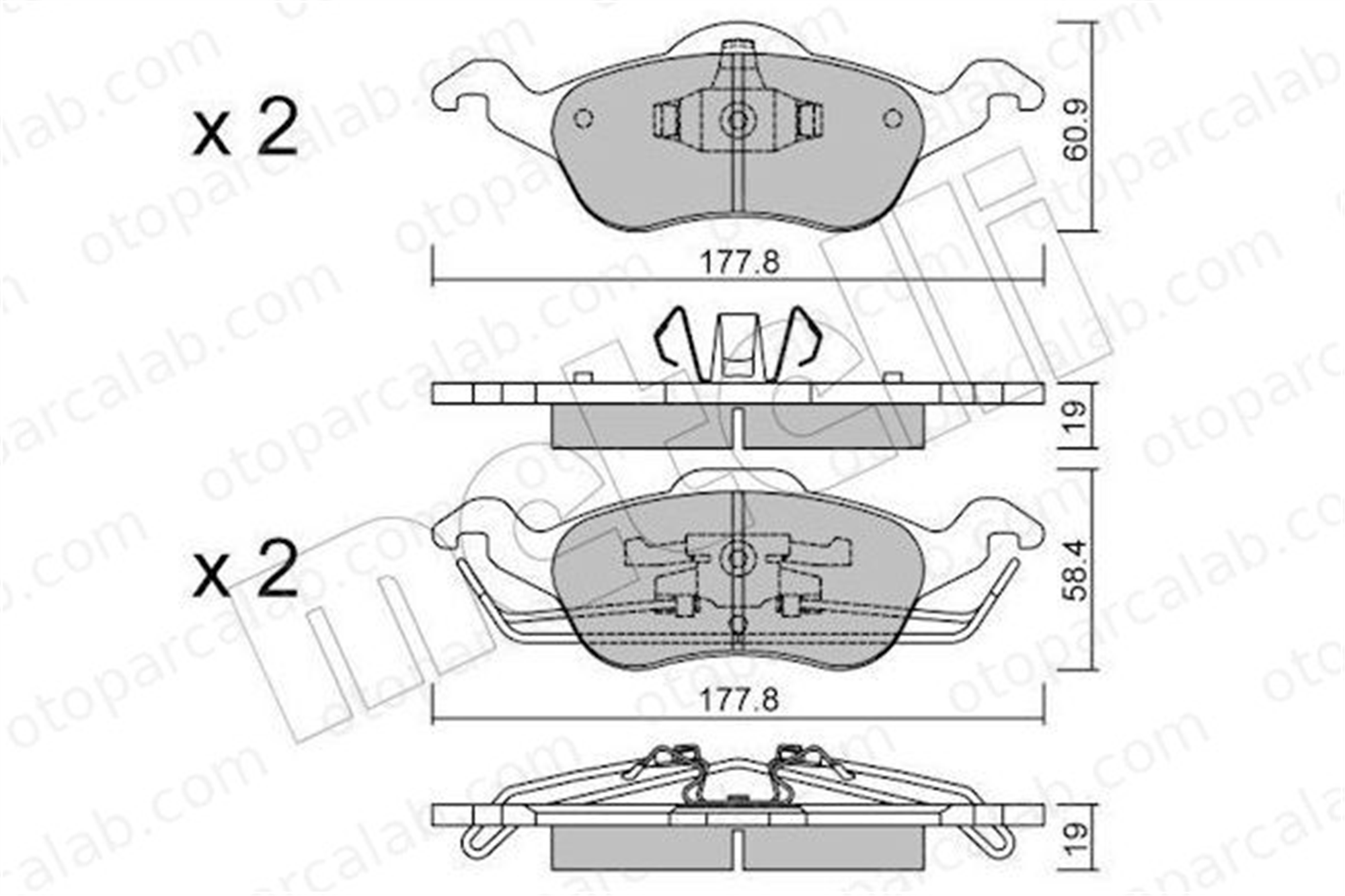 KALE BALATA 23154 185 05 Fren Disk Balata Ön FORD FOCUS I FOCUS I Sedan WVA23152 1075558
