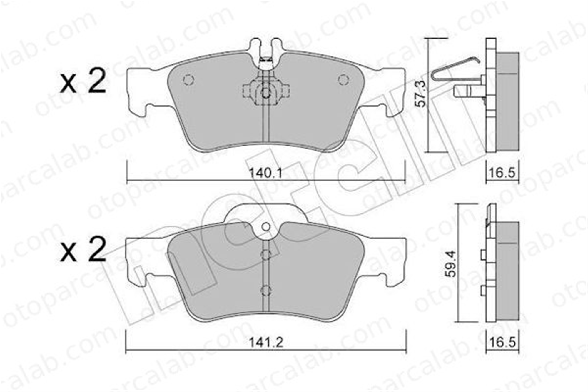 KALE BALATA 23334 165 05 MSH KD11 Fren Disk Balata Arka MERCEDES-BENZ E-SERISI E-SERISI T-Model A0044204420 4230230