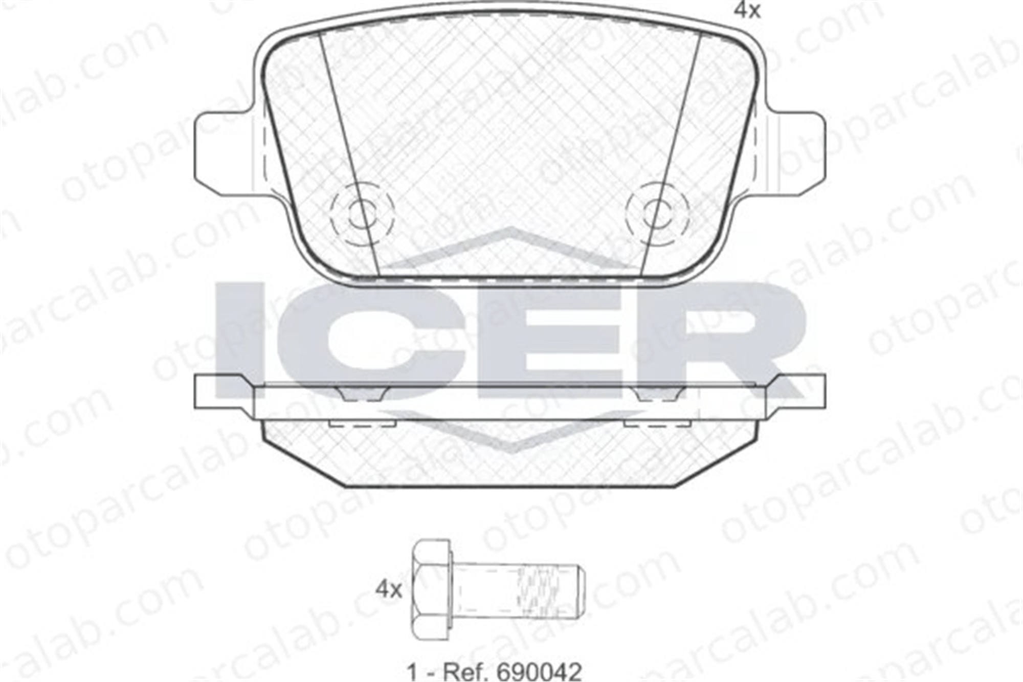 KALE BALATA 23417 152 05 ANS Fren Disk Balata Arka VOLVO S80 II V70 III 6G9J2M008GB LR003657