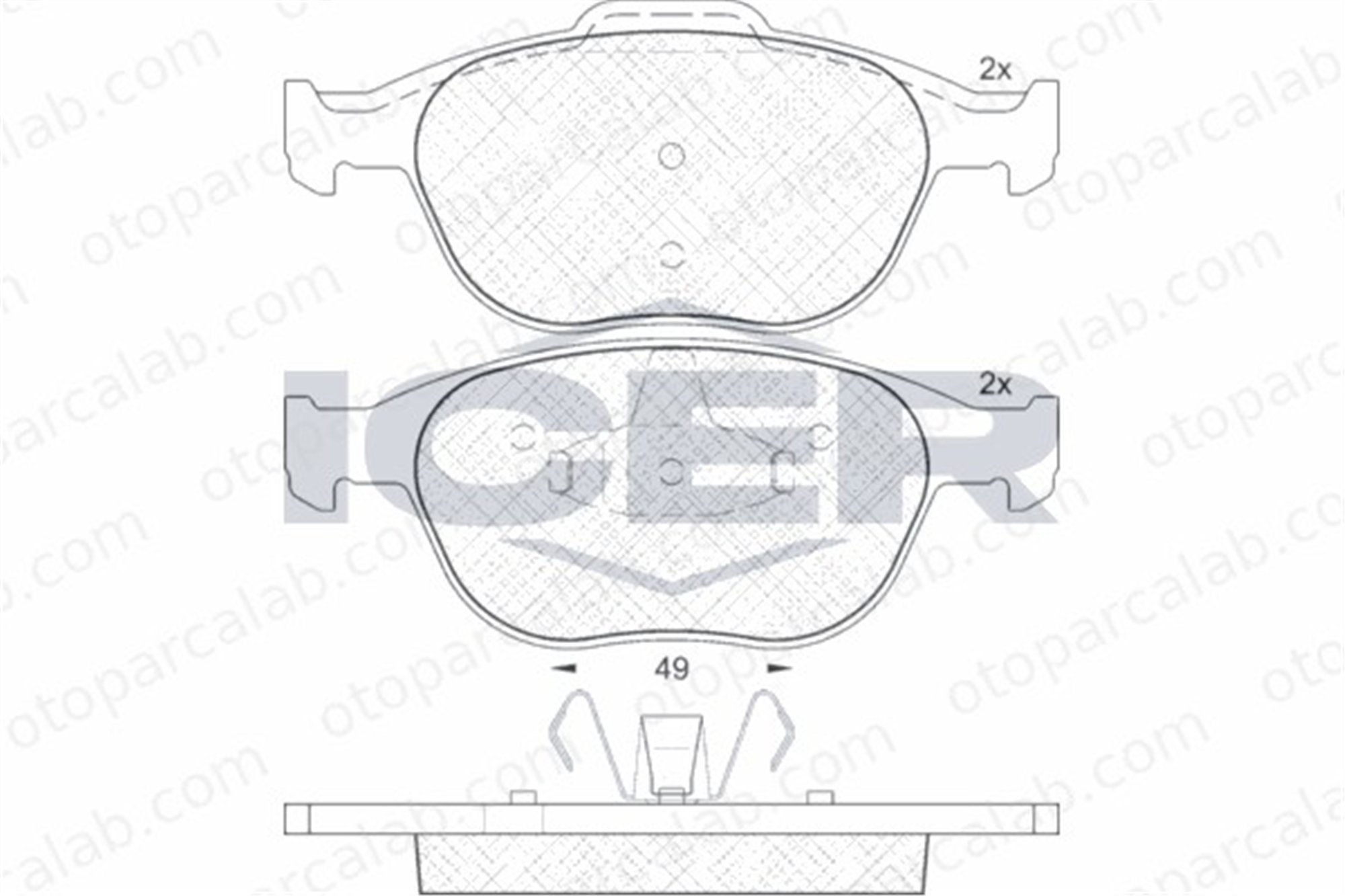 KALE BALATA 23440 A00 00 KD13 Fren Disk Balata Ön FORD FIESTA IV PUMA 2T142K021AC 1359884