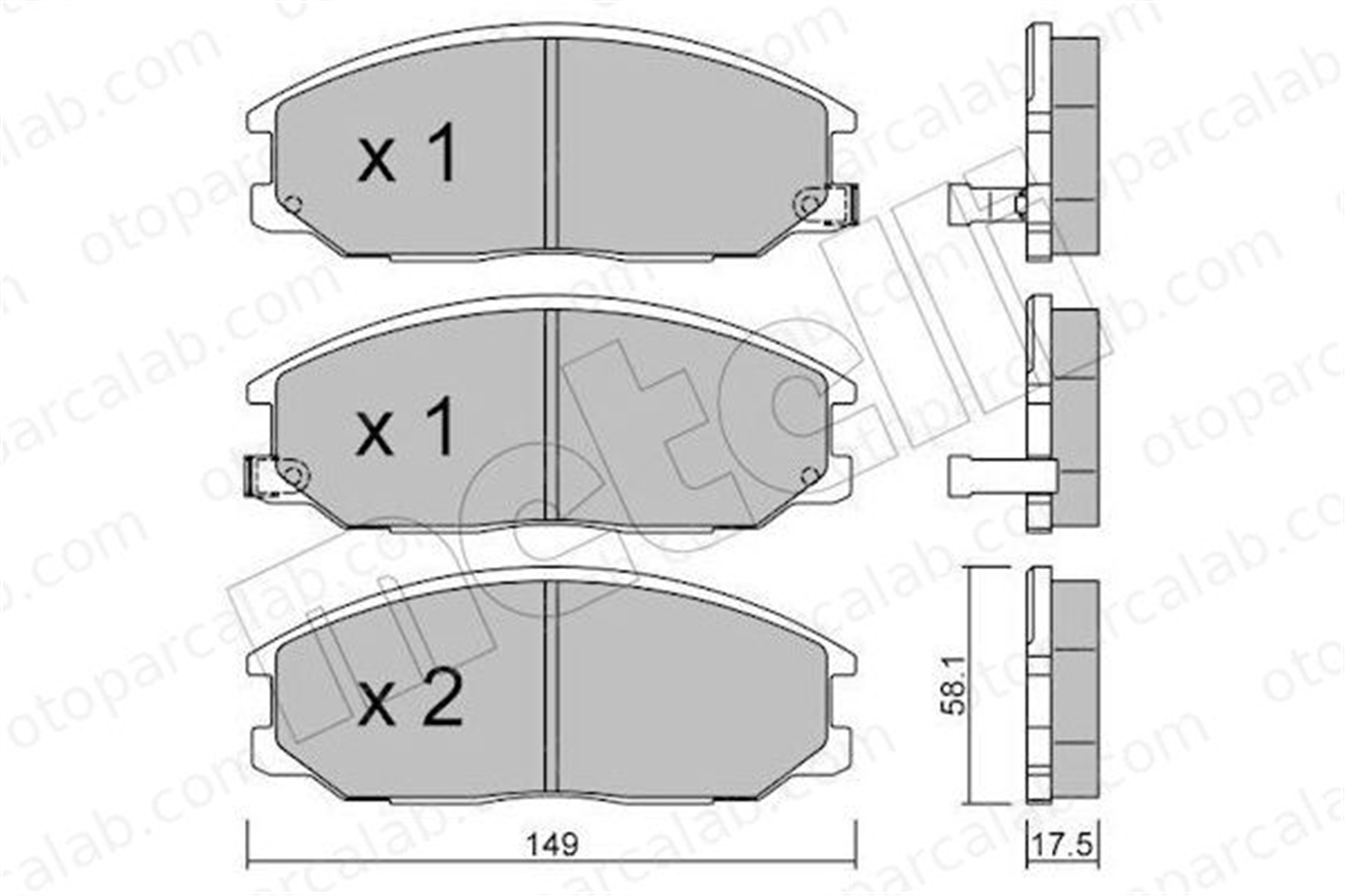 KALE BALATA 23569 170 05 ANS KD13 Fren Disk Balata Ön SSANGYONG REXTON / REXTON II KYRON 4813008260 48130090A1