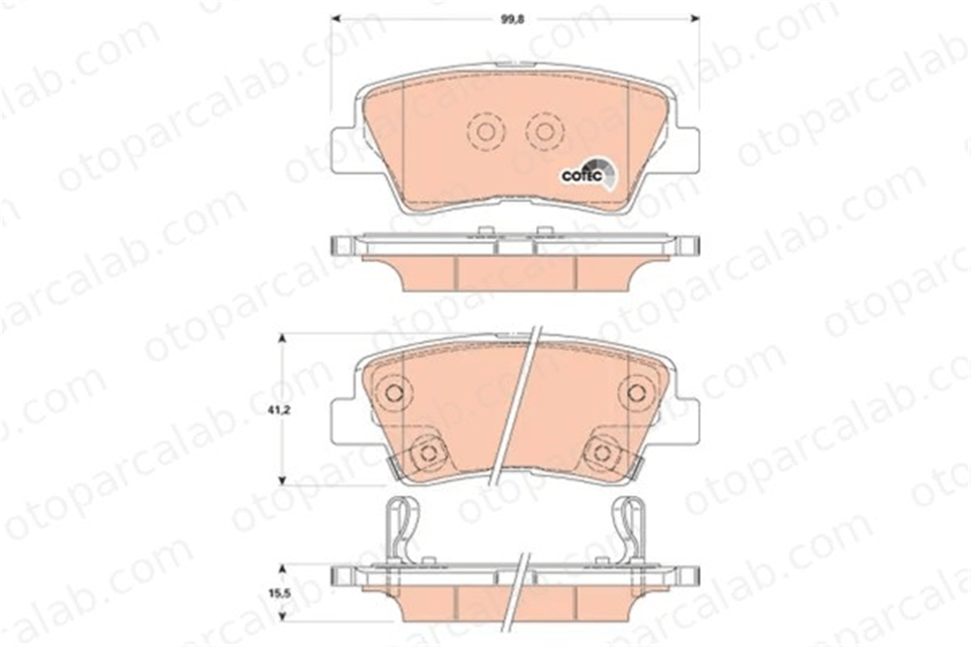 KALE BALATA 25337 157 05 Fren Disk Balata Arka HYUNDAI TUCSON ACCENT IV Sedan GDB3494 583020AA10