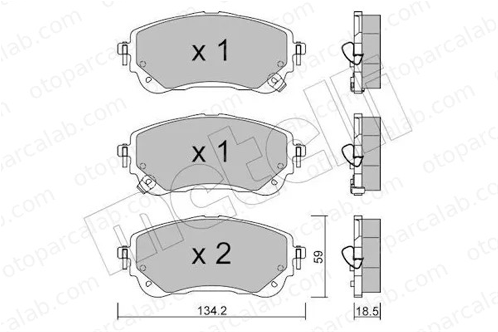 KALE BALATA 26149 187 05 Fren Disk Balata Ön TOYOTA COROLLA Sedan COROLLA CROSS T044650247 446502470