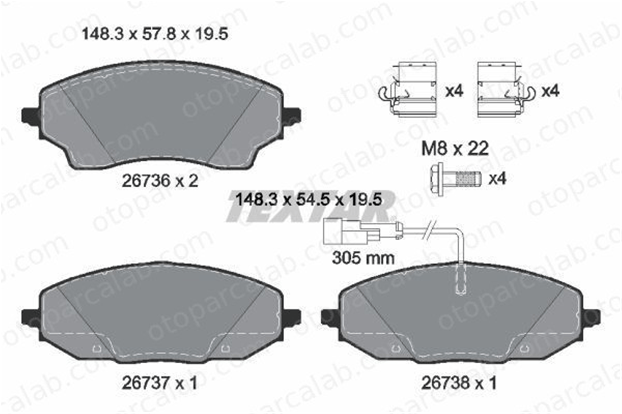 KALE BALATA 26739 195 15 Fren Disk Balata Arka CITROËN JUMPER II Panelvan/Van | RELAY FIAT DUCATO Panelvan/Van 1694019080 1694018280