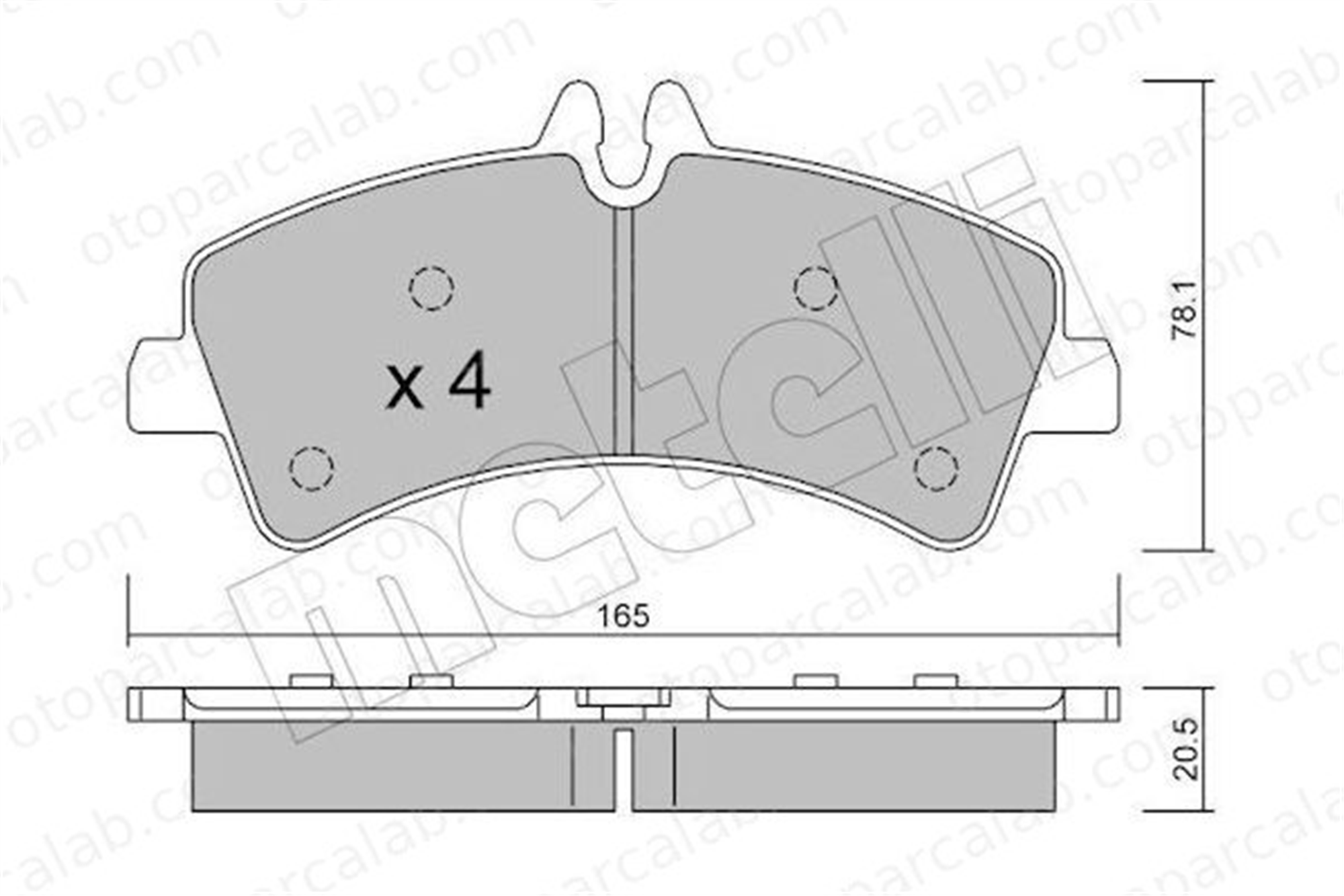 KALE BALATA 29217 208 04 ANS Fren Disk Balata Arka MERCEDES-BENZ SPRINTER 5-t Platform şasi SPRINTER 5-t Panelvan/Van 44208120 004 420 81 20