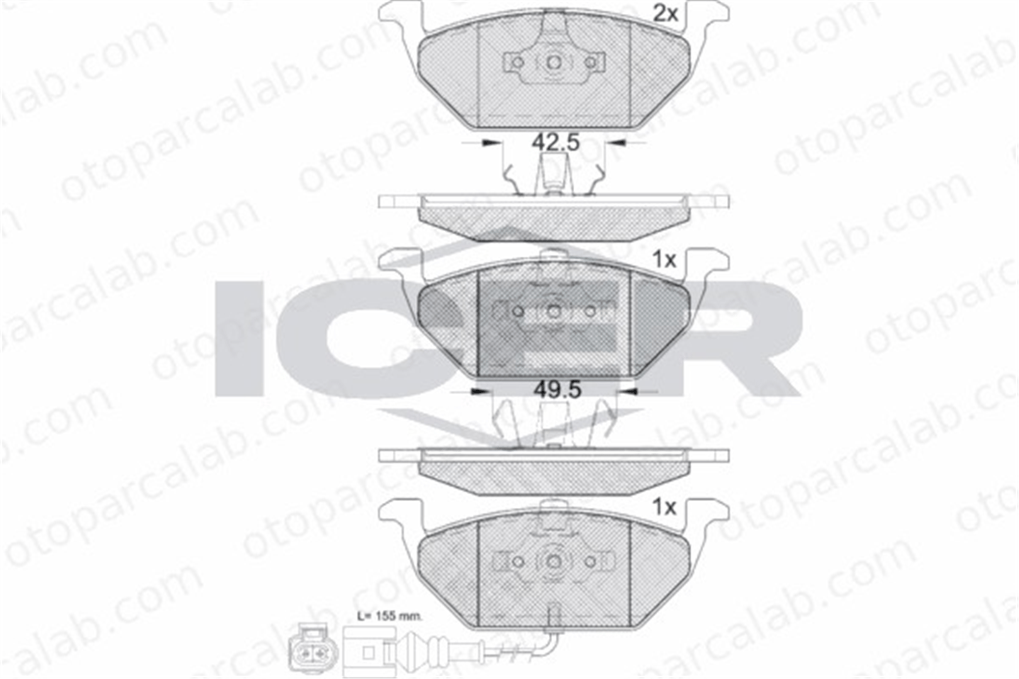 KALE BALATA B 23131 197 05 ANS KD13 Fren Disk Balata Ön AUDI A3 VW GOLF VII 1K0698151J 1K0698151F