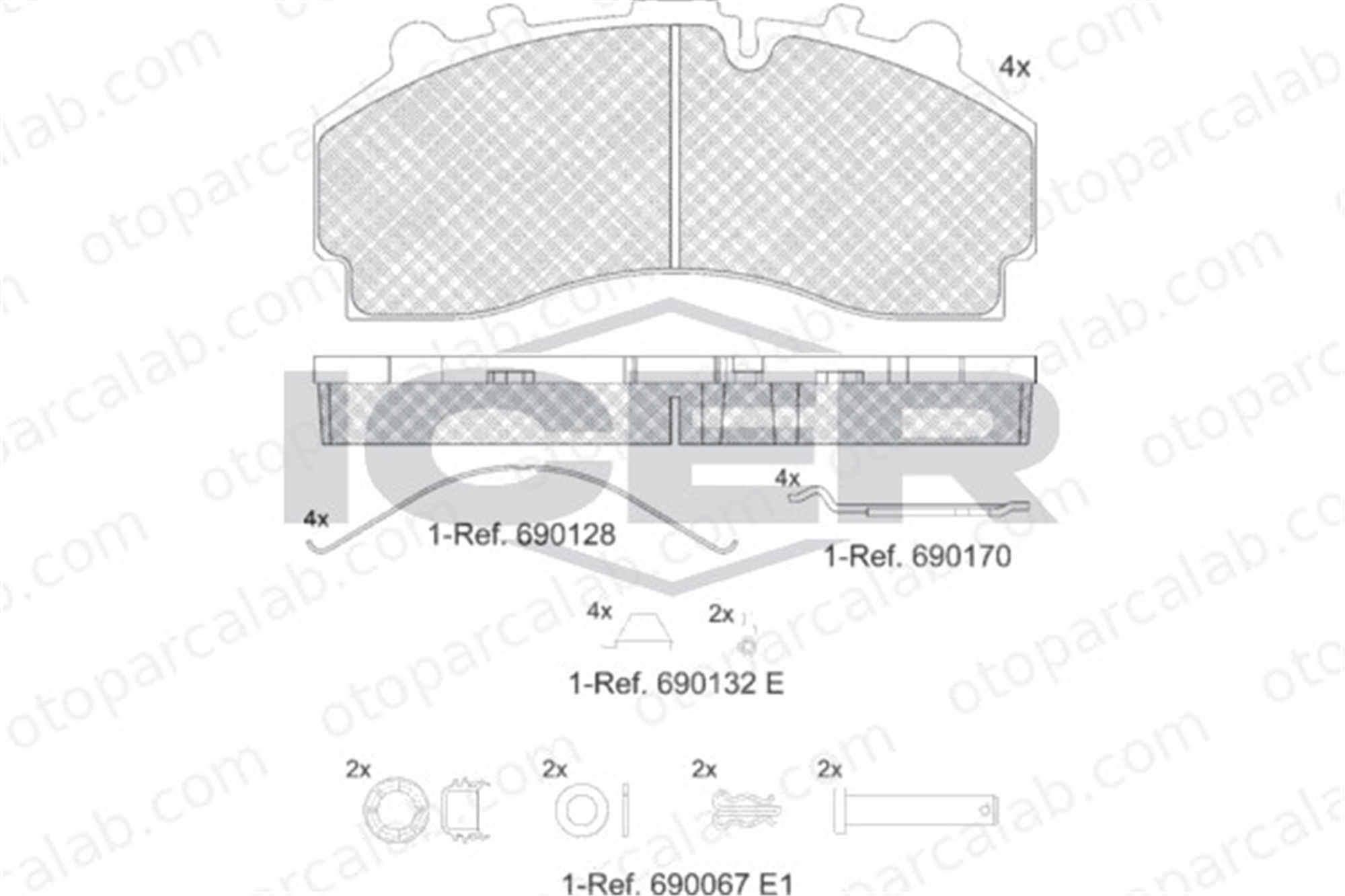 KALE BALATA B 29331 300 14 Fren Disk Balata Ön veya Arka SCANIA R II P II 1890861 2271804