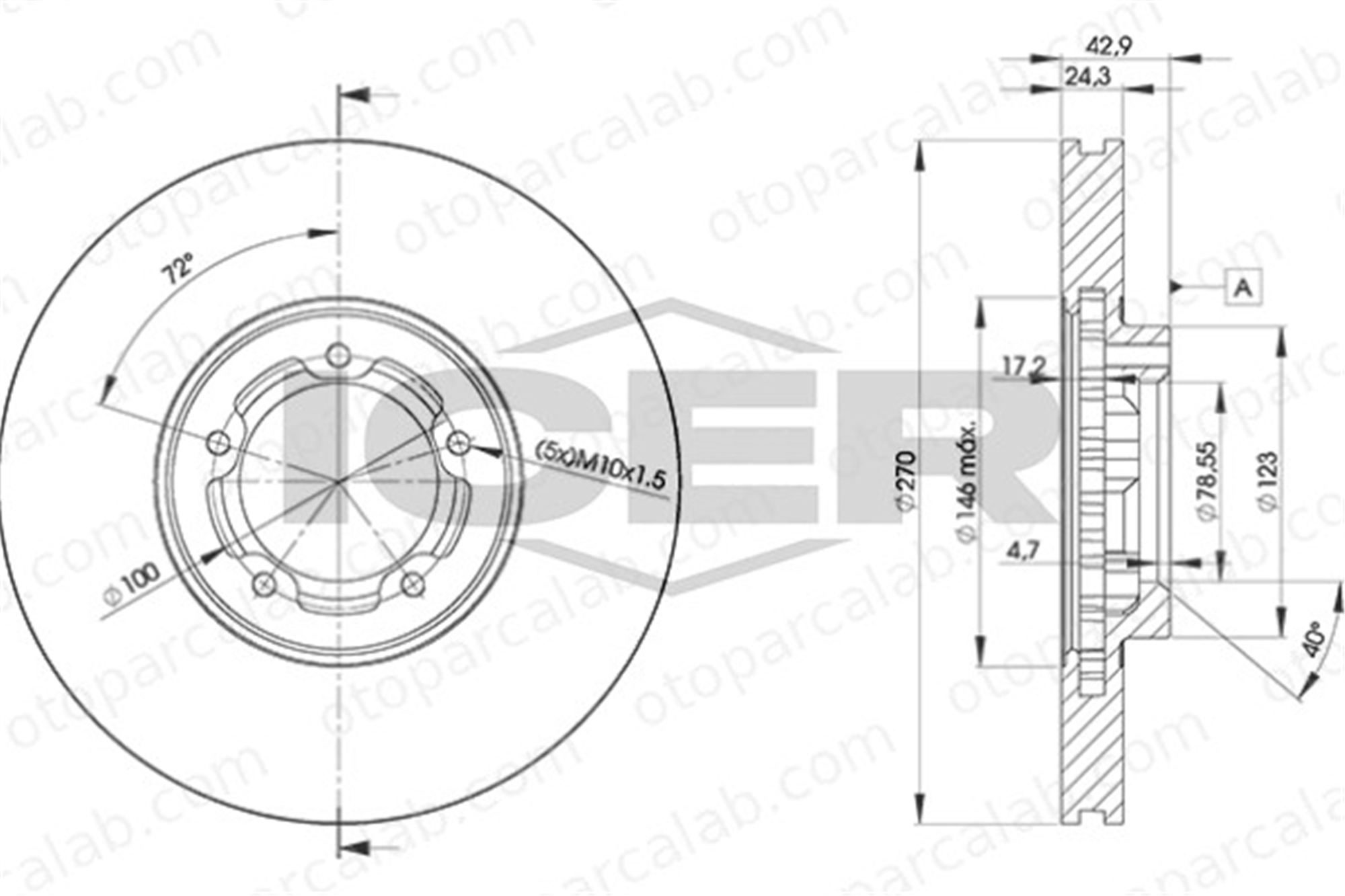 KALE BALATA TFD00002 Fren Disk Ayna Ön Sağ ve Sol FORD TRANSIT Minibüs/Otobüs TRANSIT Panelvan/Van 5029816 5025611