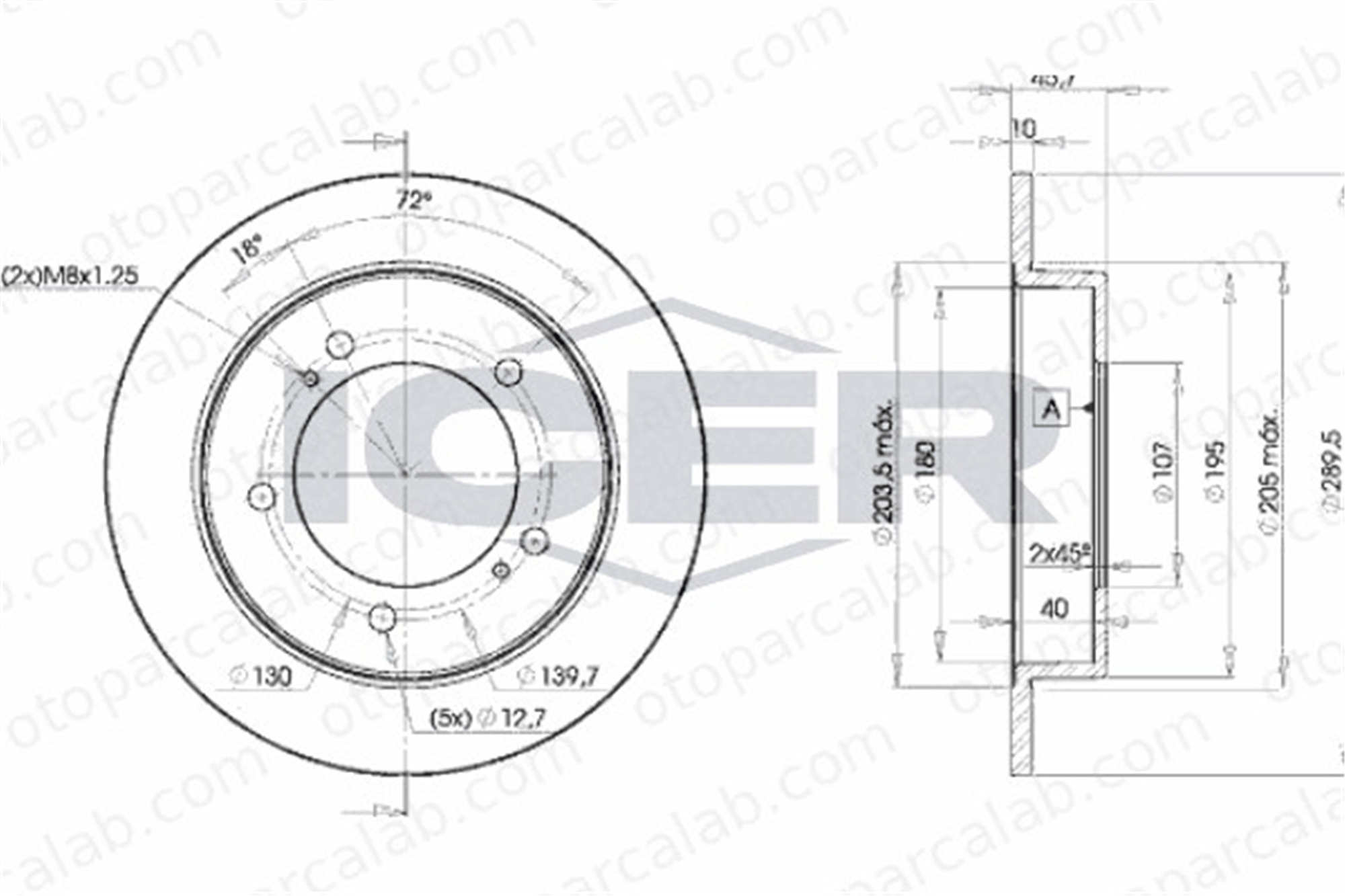 KALE BALATA TFD00275 Fren Disk Ayna Ön Sağ ve Sol SUZUKI JIMNY SUV SAMURAI SUV 5521160A00 5500081810000