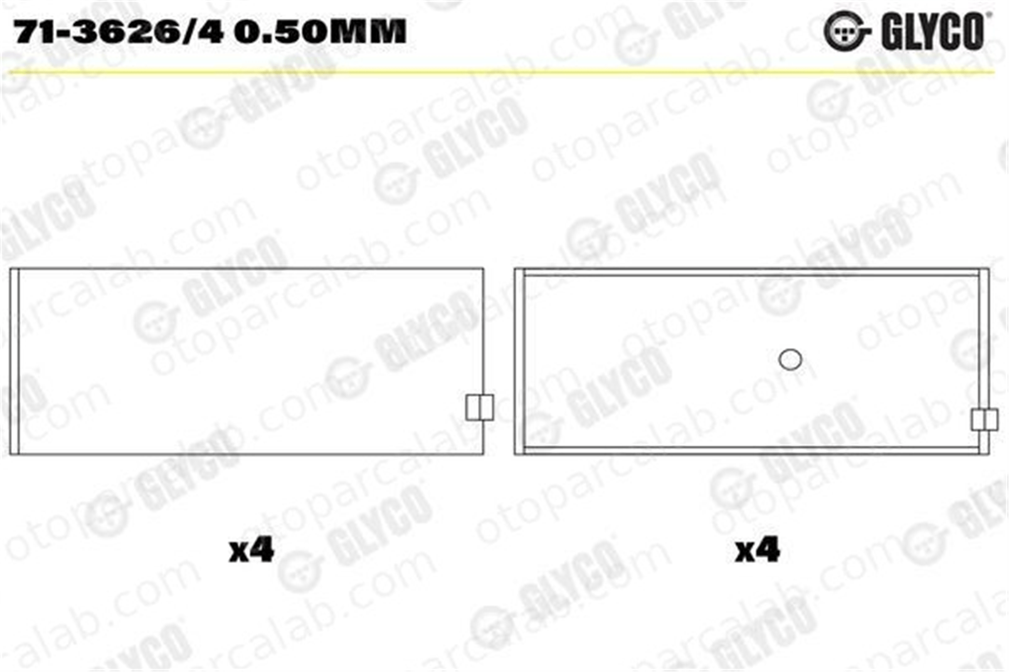 KING CR4017AM0.50 Kol Yatak (0.50) OPEL KADETT E Hatchback VECTRA A 622790 90010462