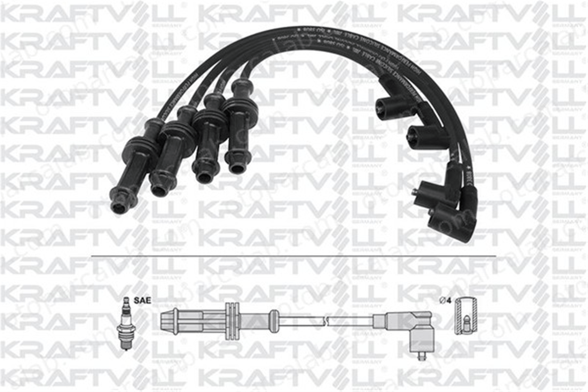 KRAFTVOLL 05070299 Buji Kablosu CITROËN AX SAXO 5967L5 00005967L5