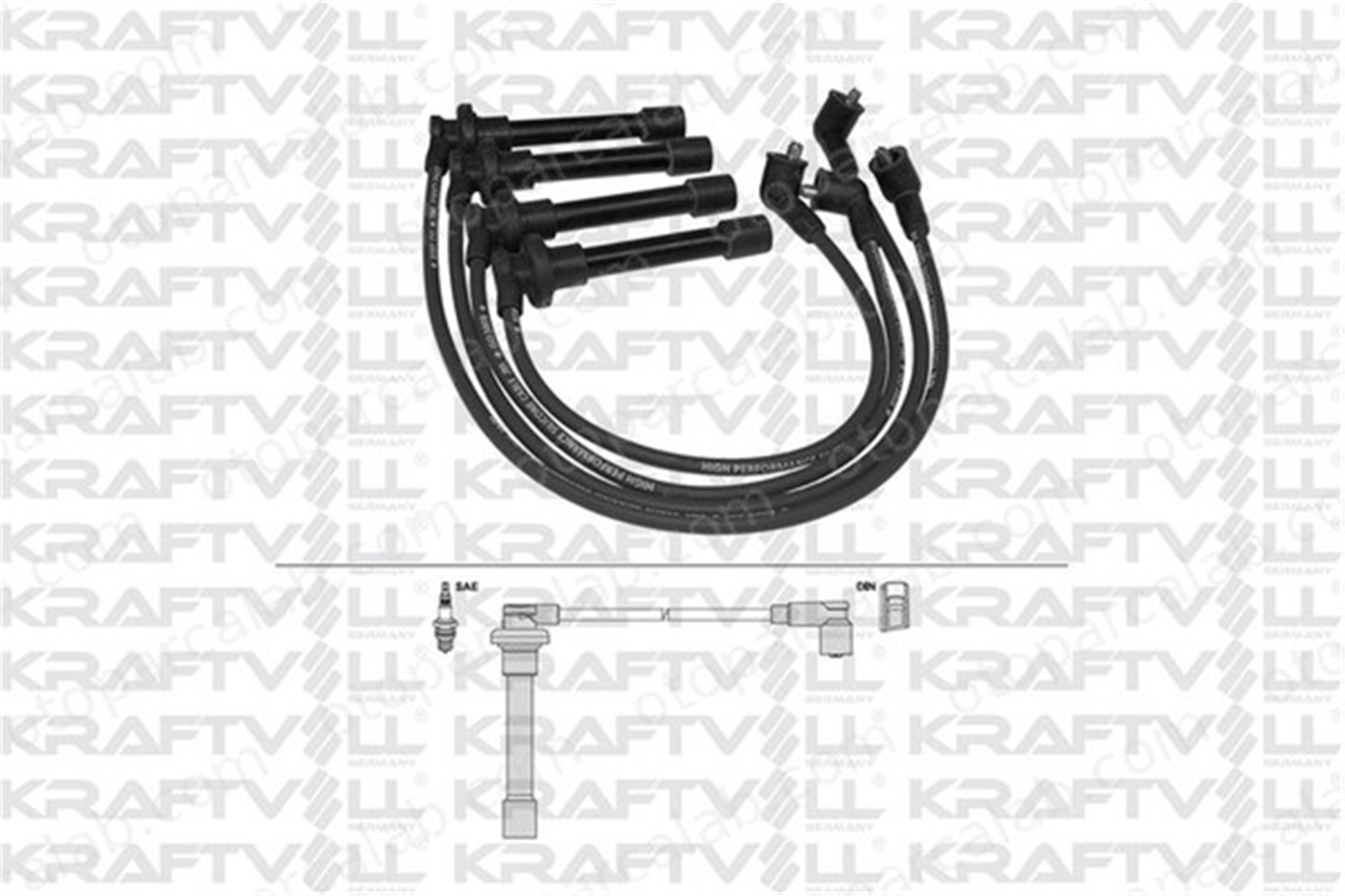 KRAFTVOLL 05070301 Buji Kablosu HONDA CIVIC VI Fastback CIVIC IV Hatchback 32722P2A003 32700P0AA00